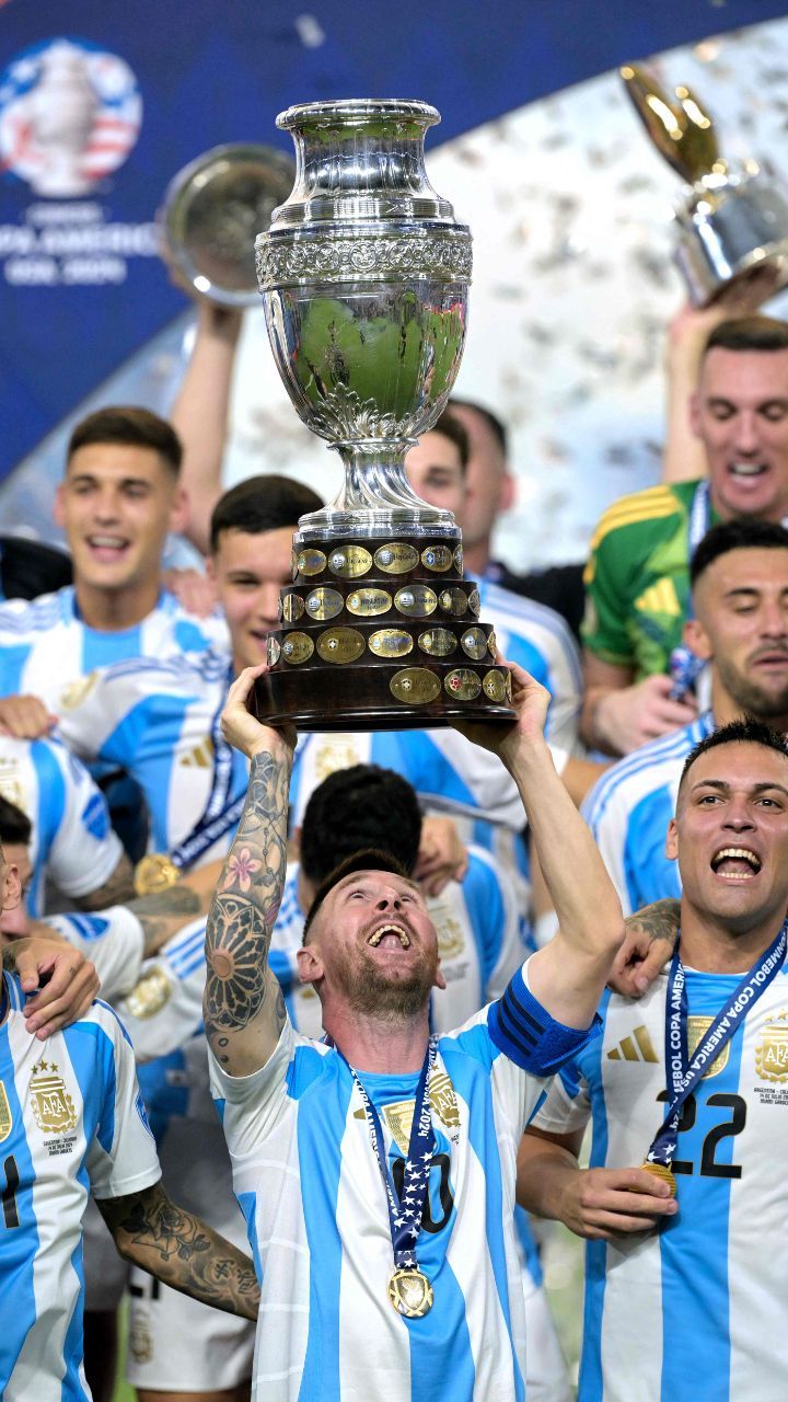 720x1280 Photos. Argentina celebrates record 16th Copa America title after beating Colombia