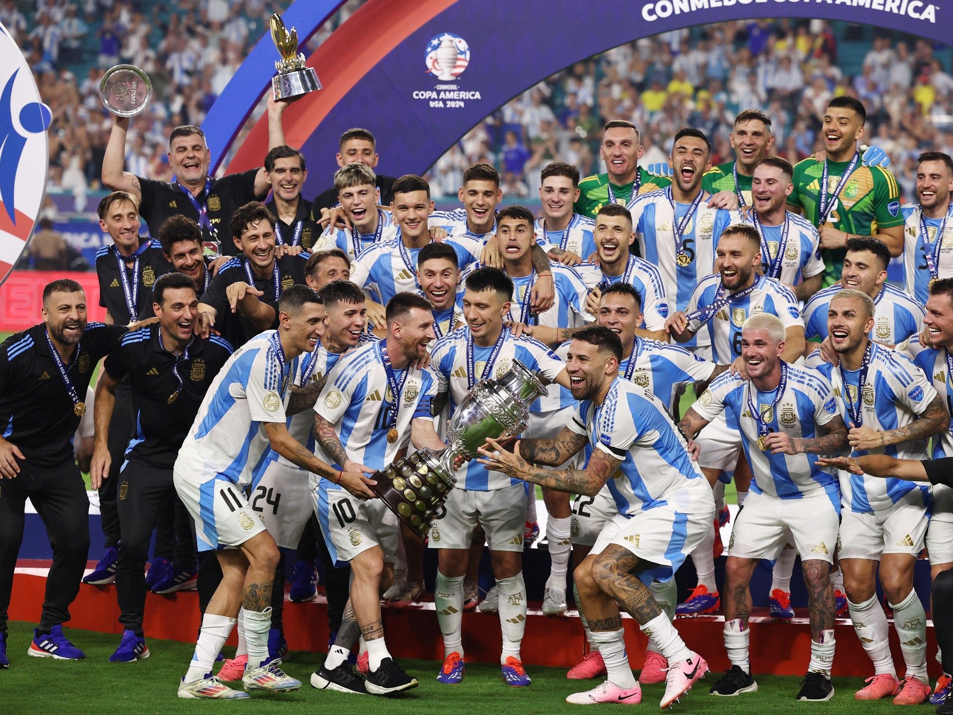 1920x1440 Argentina win record 16th Copa America in match marred