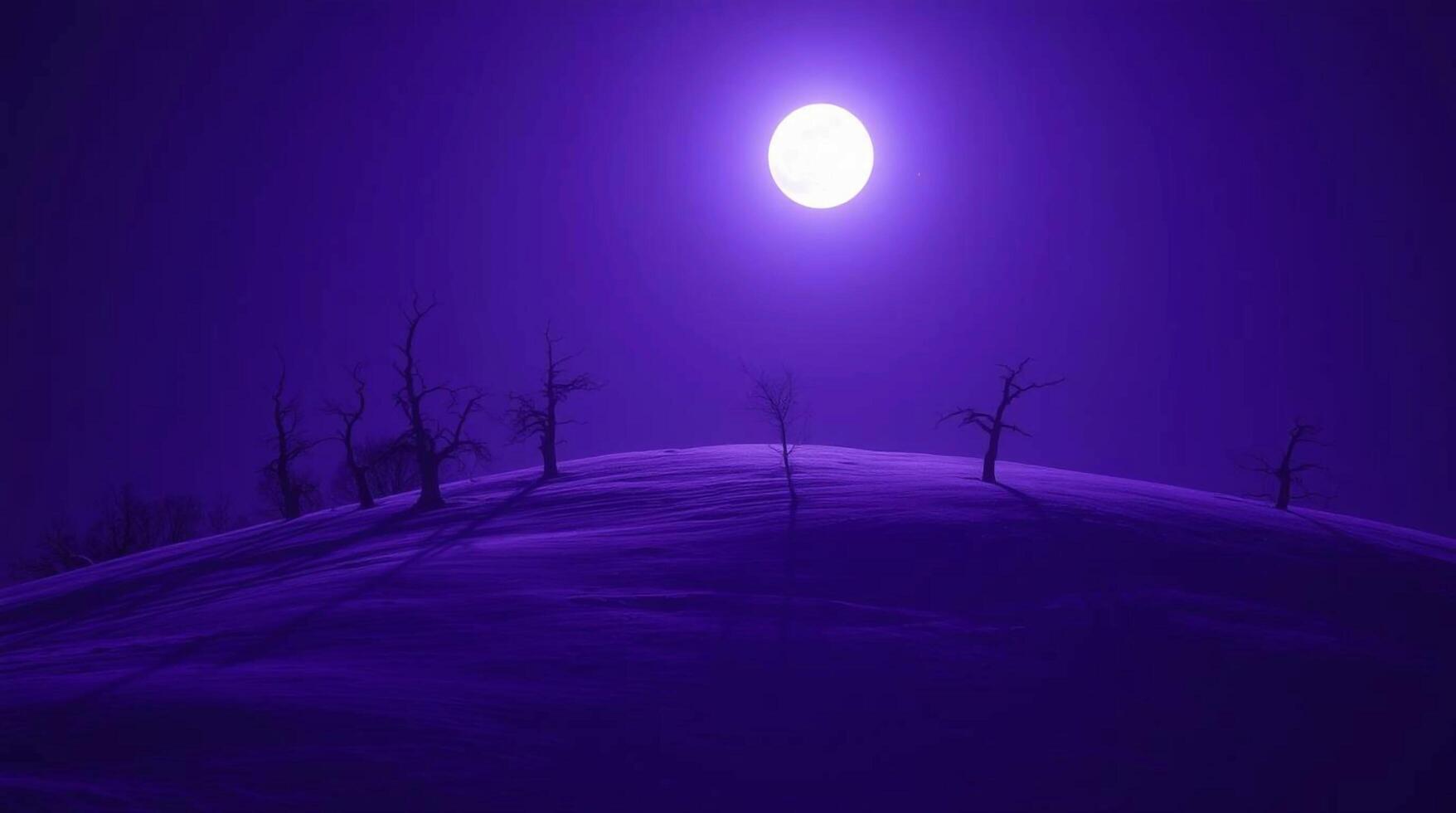 1756x980 Purple moon wallpaper HD