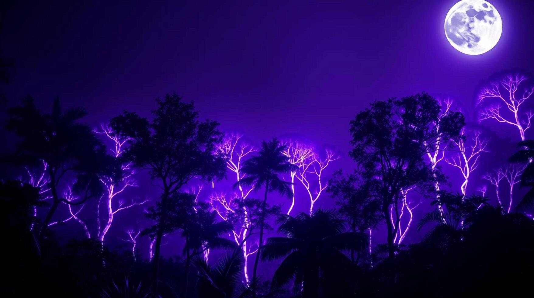 1756x980 Purple moon wallpaper HD