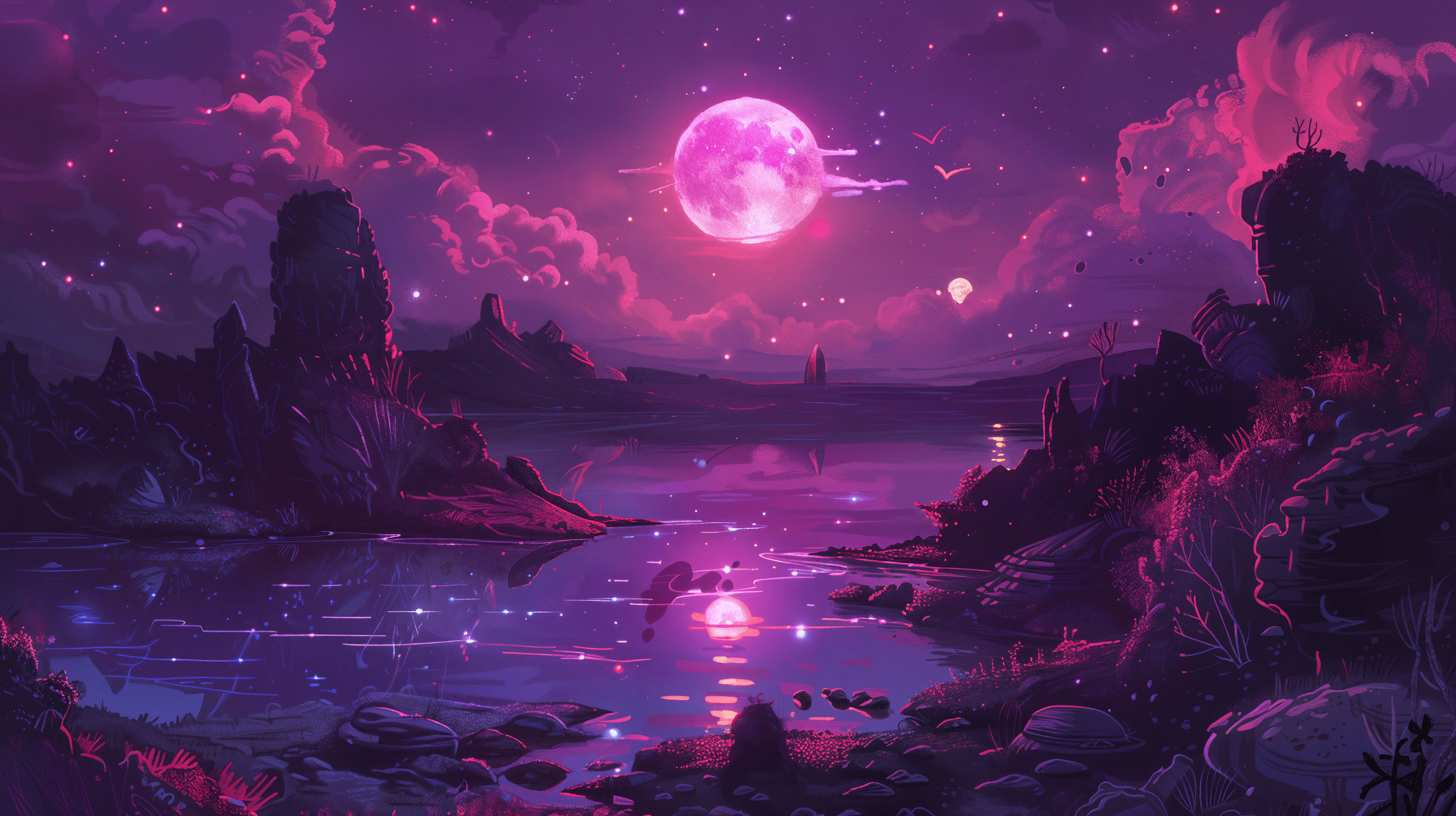 5824x3264 Purple Sky Wallpaper and Background