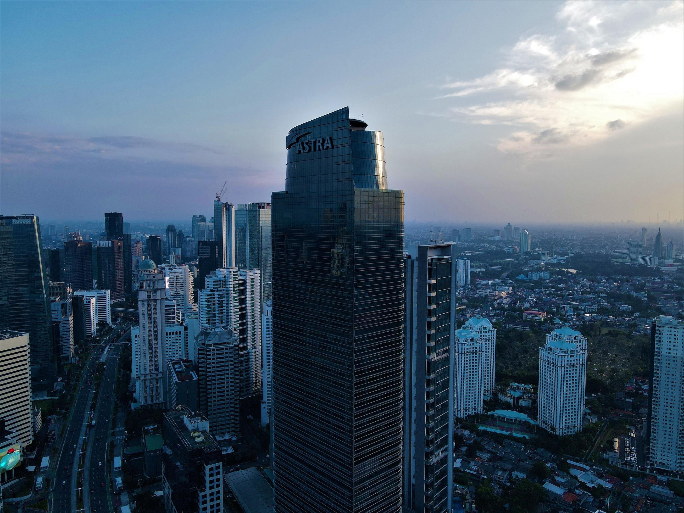 2613x1960 Jakarta Indonesia 3 2022 Aerial View, Office Building On Sudirman Street