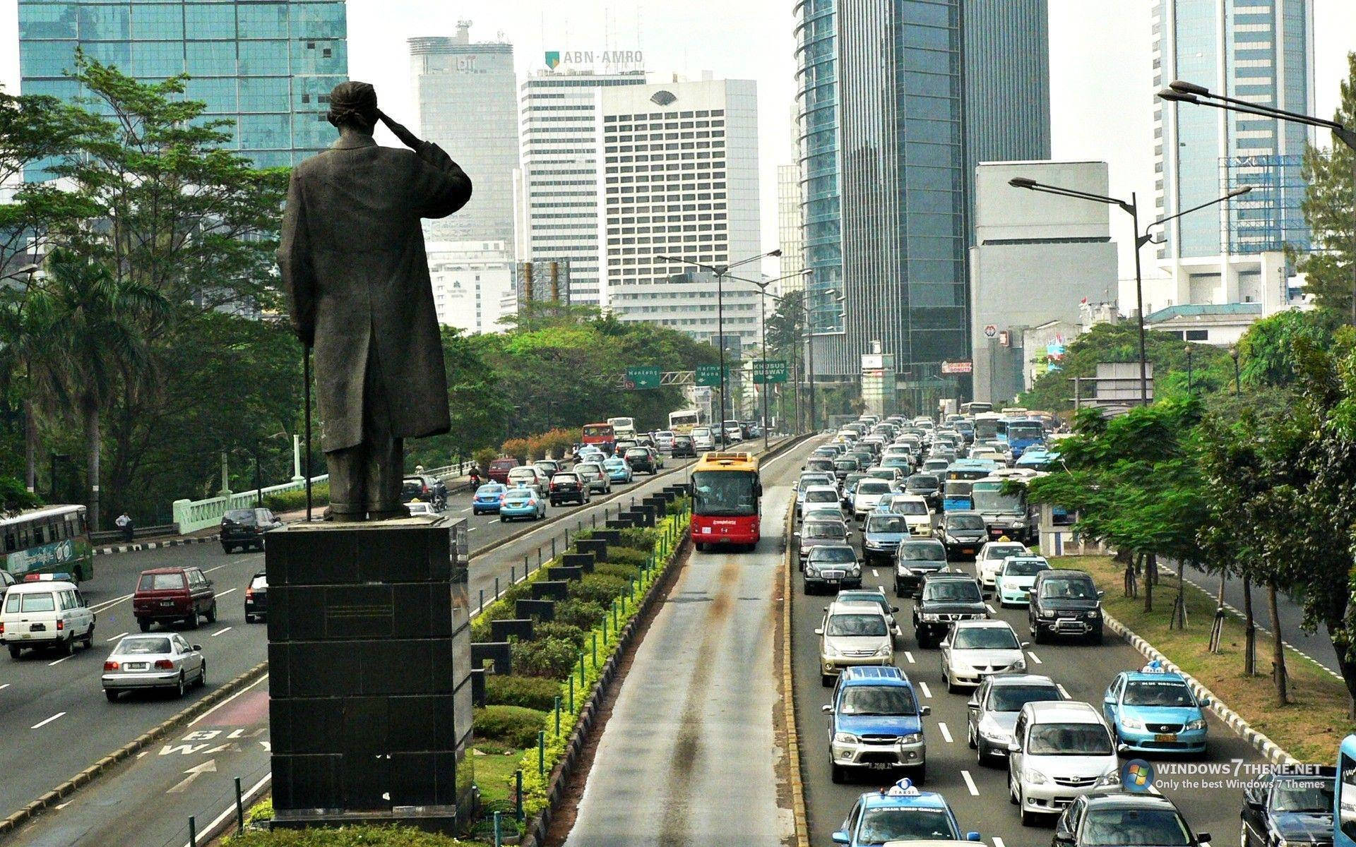 1920x1200 Jakarta's Pulse Jenderal Sudirman In Full Swing Wallpaper