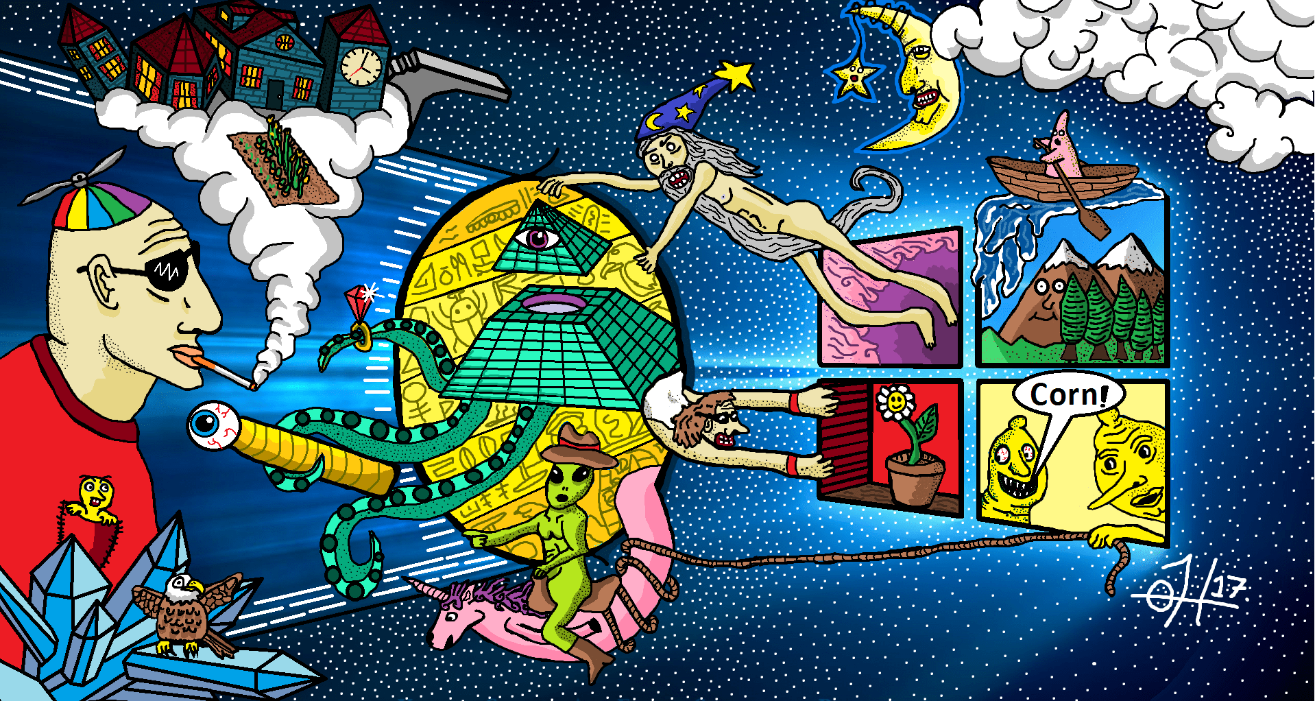 1918x1022 Spiced up my Windows 10 wallpaper in MS paint