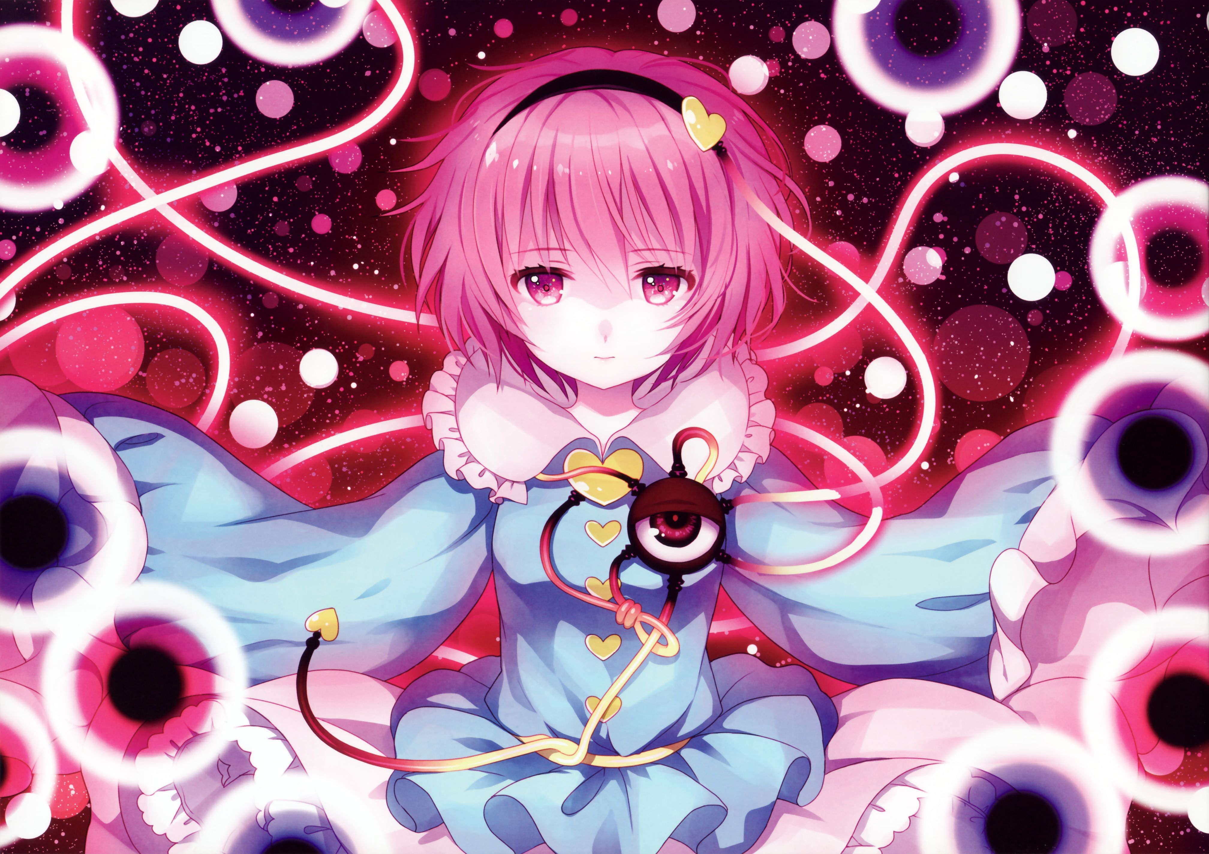 4032x2847 Satori Komeiji 4K Ultra HD Touhou Anime Wallpaper