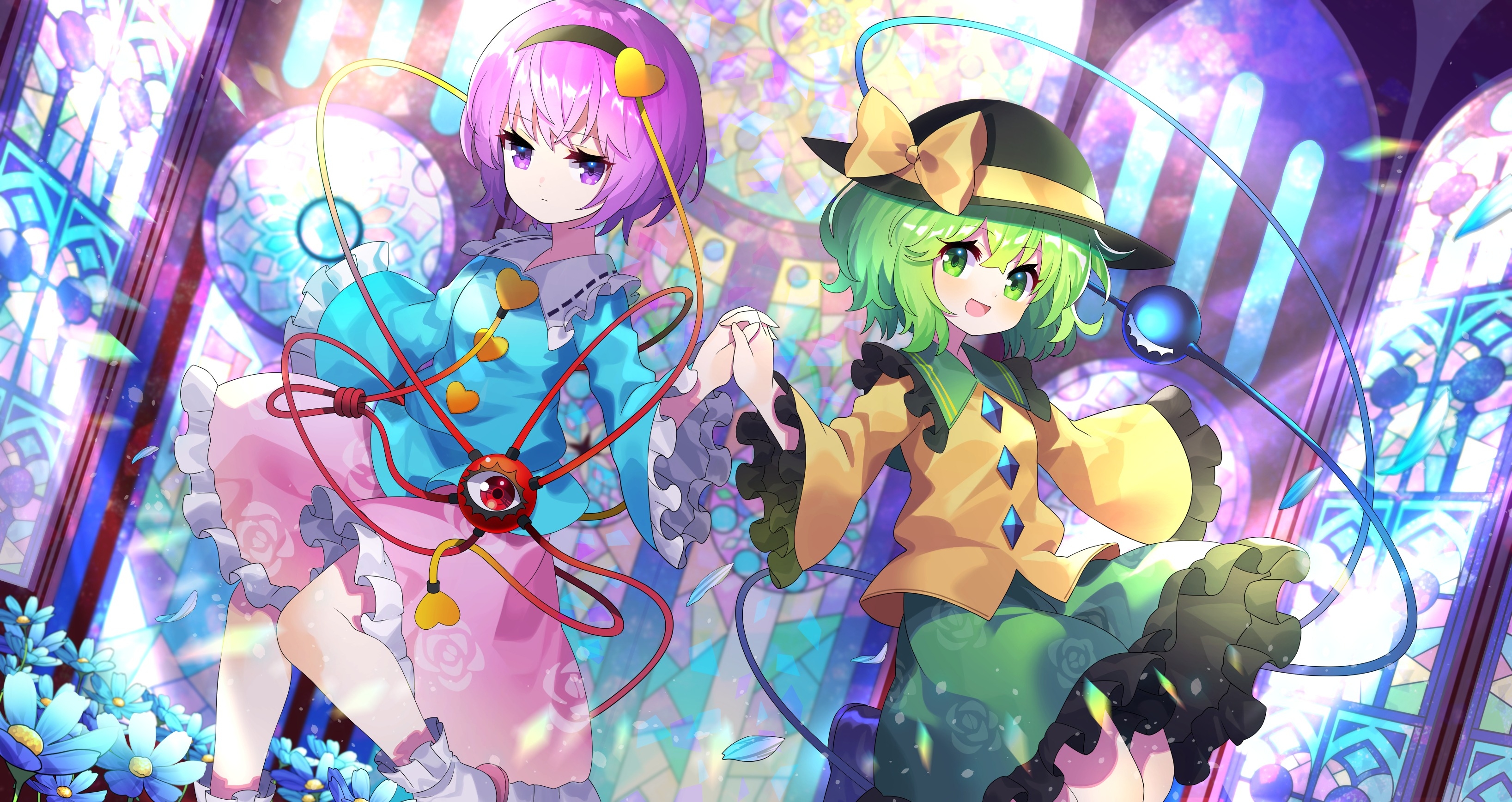 3273x1736 Koishi Komeiji and Satori Komeiji Touhou Wallpaper, HD Anime 4K Wallpaper, Image and Background