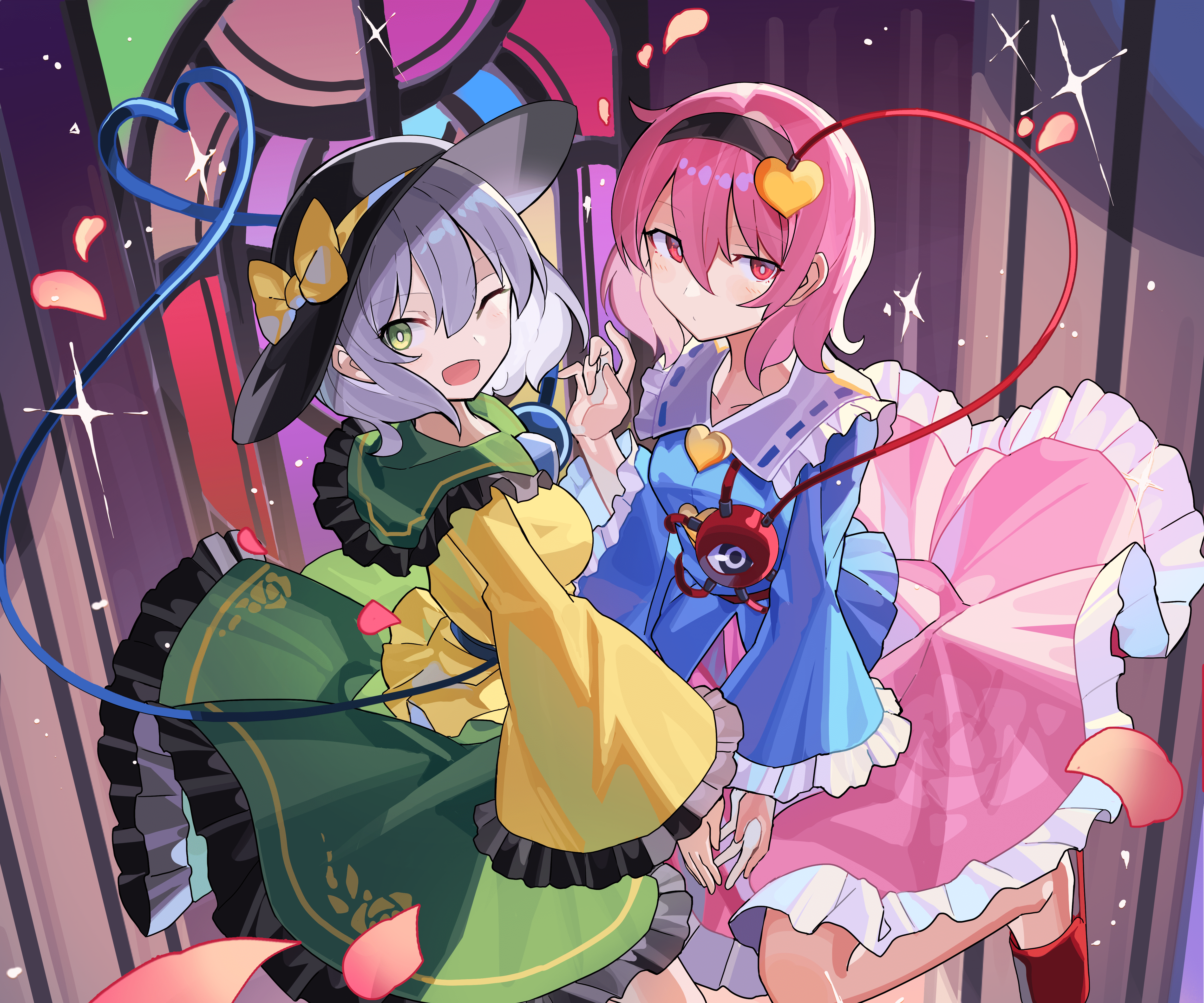 5000x4167 Download Satori Komeiji Koishi Komeiji Anime Touhou 4k Ultra HD Wallpaperx4167