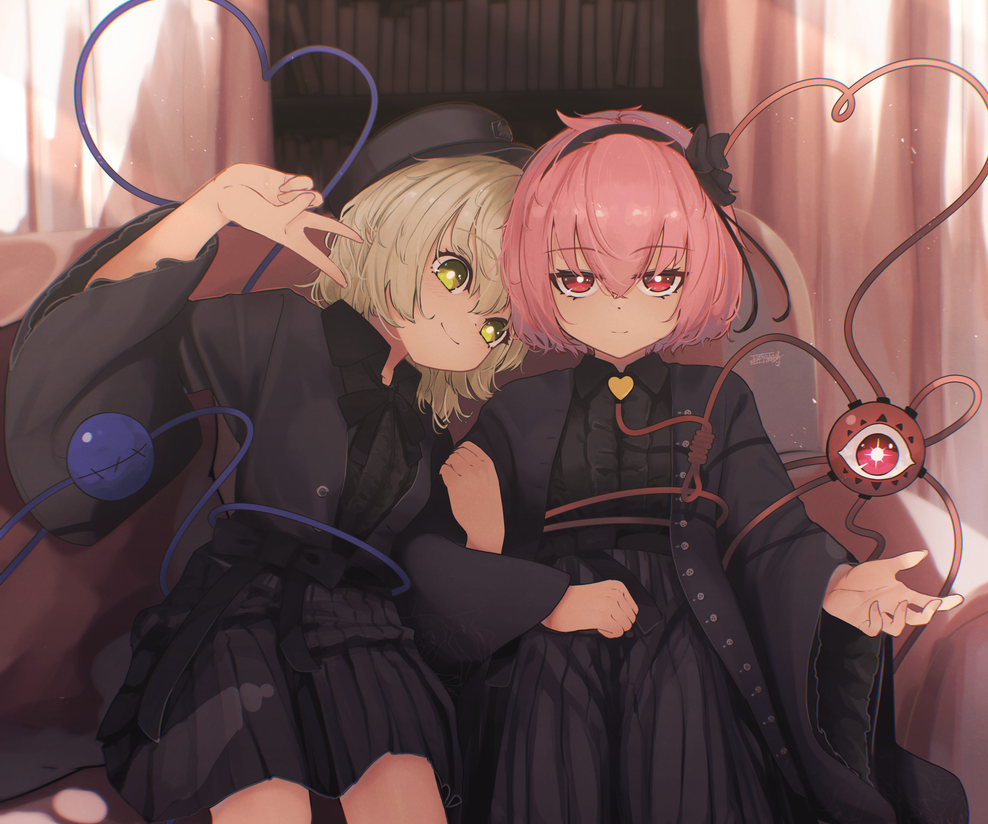3152x2627 Komeiji Sisters: Satori & Koishi
