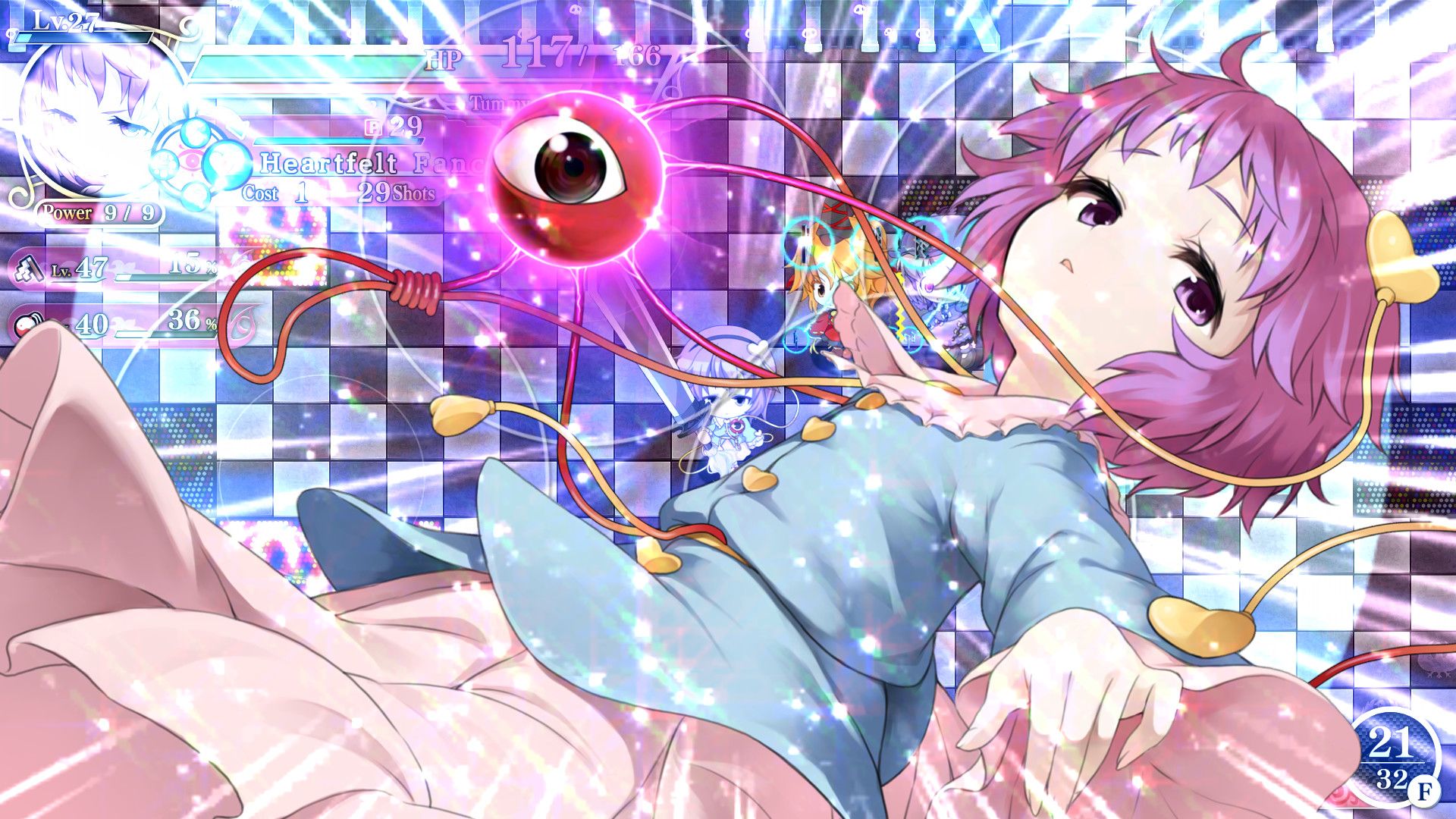 1920x1080 Player character Satori Komeiji (Touhou Genso Wanderer -Reloaded-)