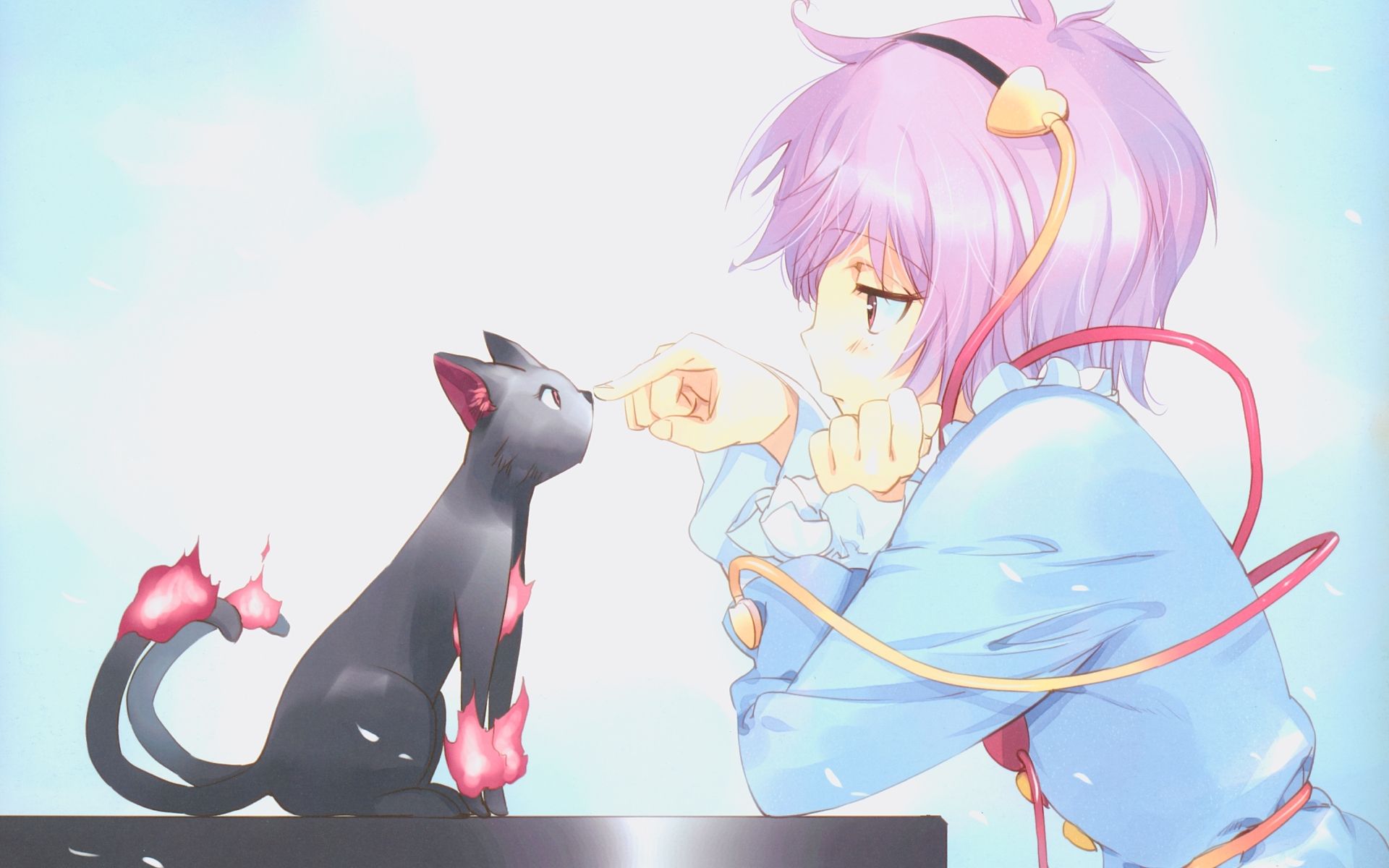 1920x1200 animal, Cat, Kaenbyou, Rin, Komeiji, Satori, Pink, Hair, Touhou, Ueda, Ryou Wallpaper HD / Desktop and Mobile Background