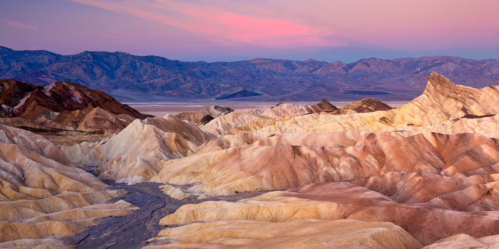 1600x800 Zabriskie Point Sunrise Death Valley Fine Art Photo. Fine Art Prints By Joseph C. Filer