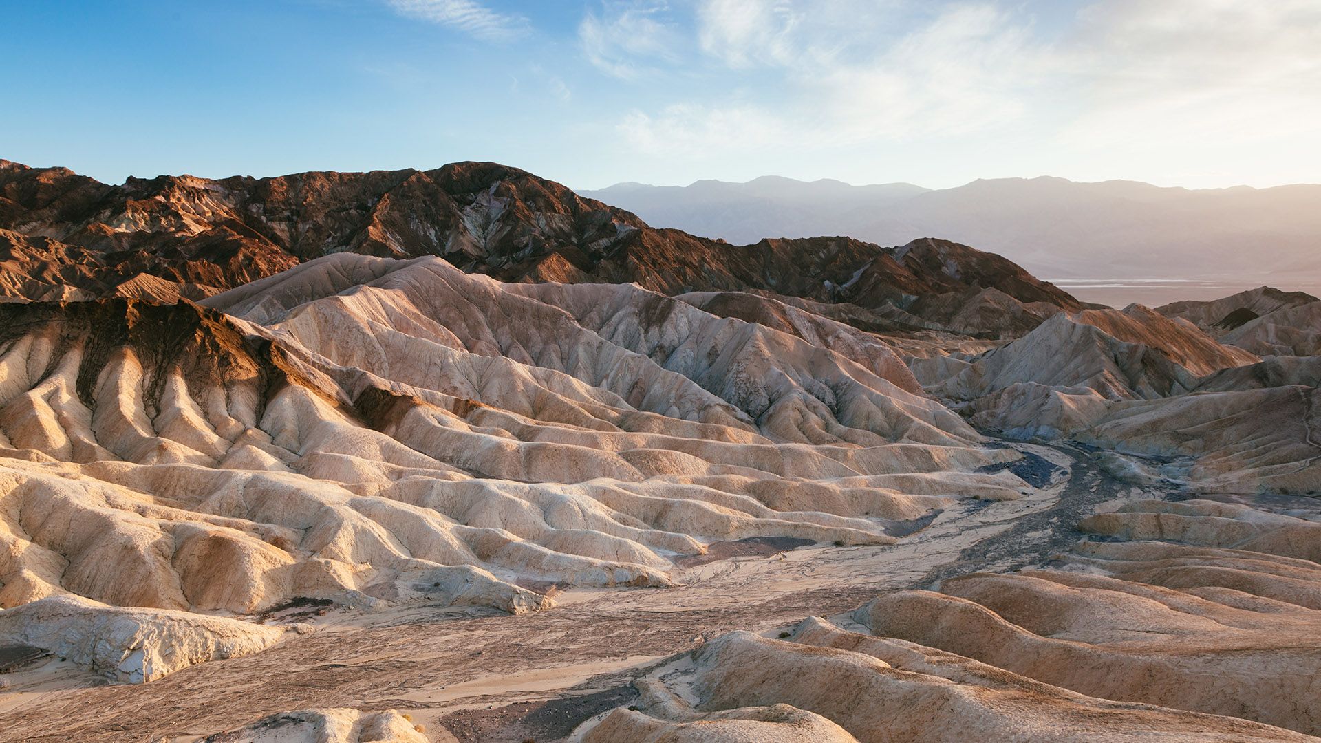 1920x1080 Zabriskie Point at sunset, Death Valley National park, California, USA. Windows Spotlight Image