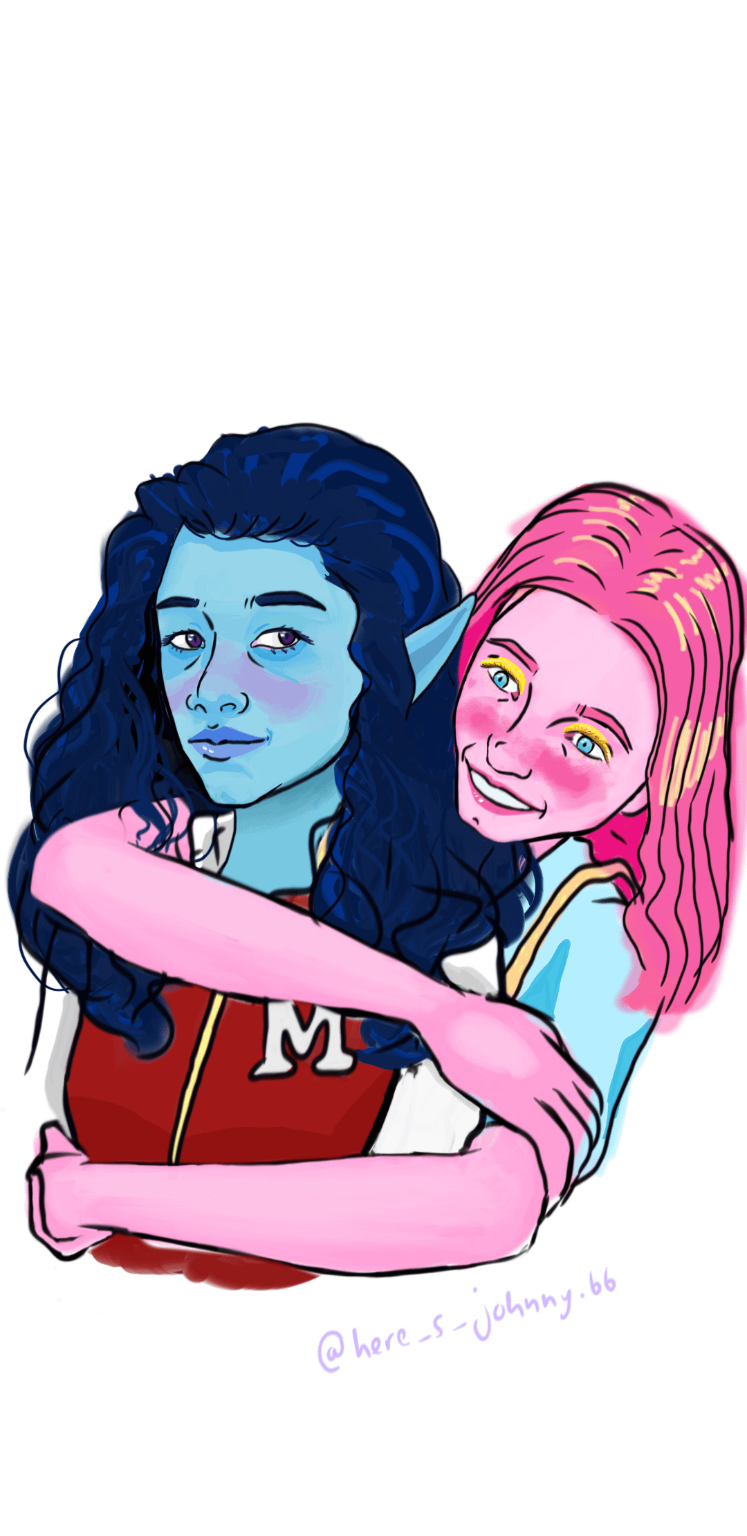 1080x2220 I did a wallpaper of Rue and Jules dressed up as Marceline and Princess Bubblegum. Hope you like it and remember to follow me on instagram!