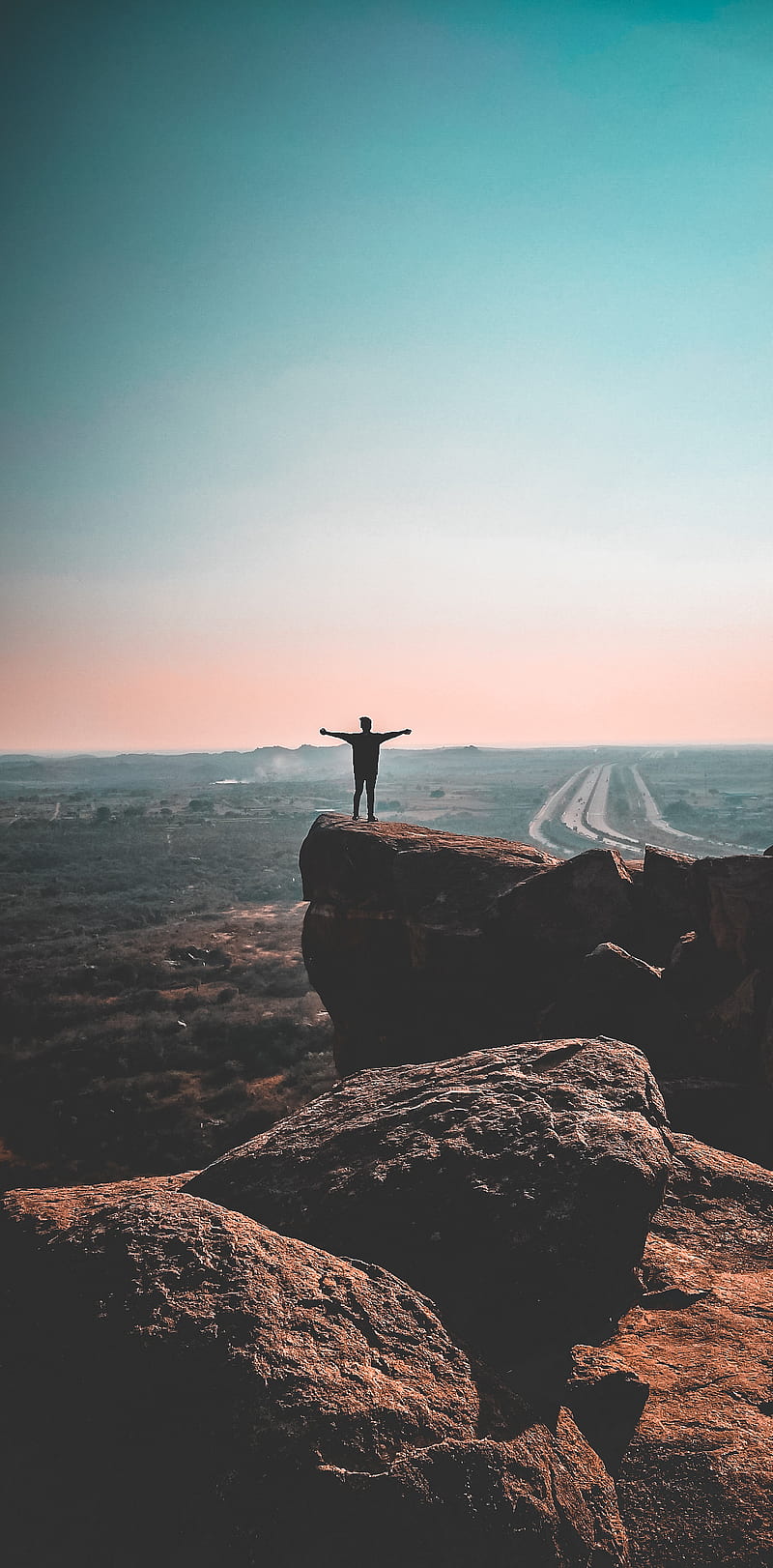 800x1622 DOM, achievement, alone, enjoy, nature, path, people, road, single, success, HD phone wallpaper