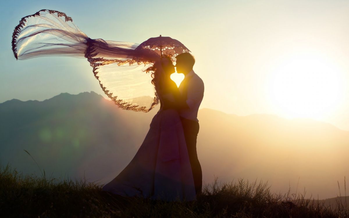 1200x750 Wallpaper Cute Love Couples, Romance, Kiss, Soulmate, People in Nature, Background Free Image
