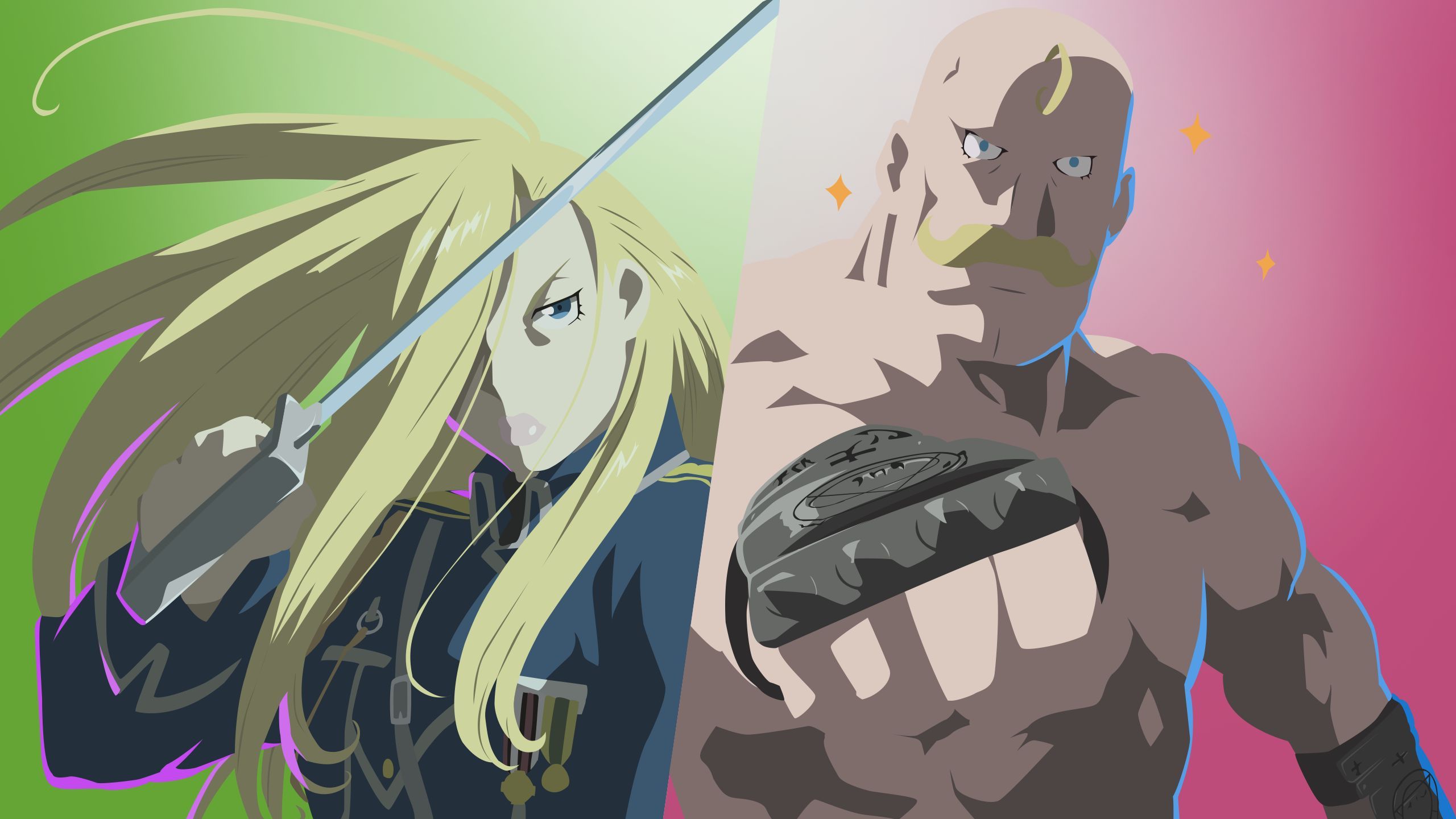 2560x1440 Phone wallpaper: Anime, Fullmetal Alchemist, Alex Louis Armstrong, Olivier Mira Armstrong 241577