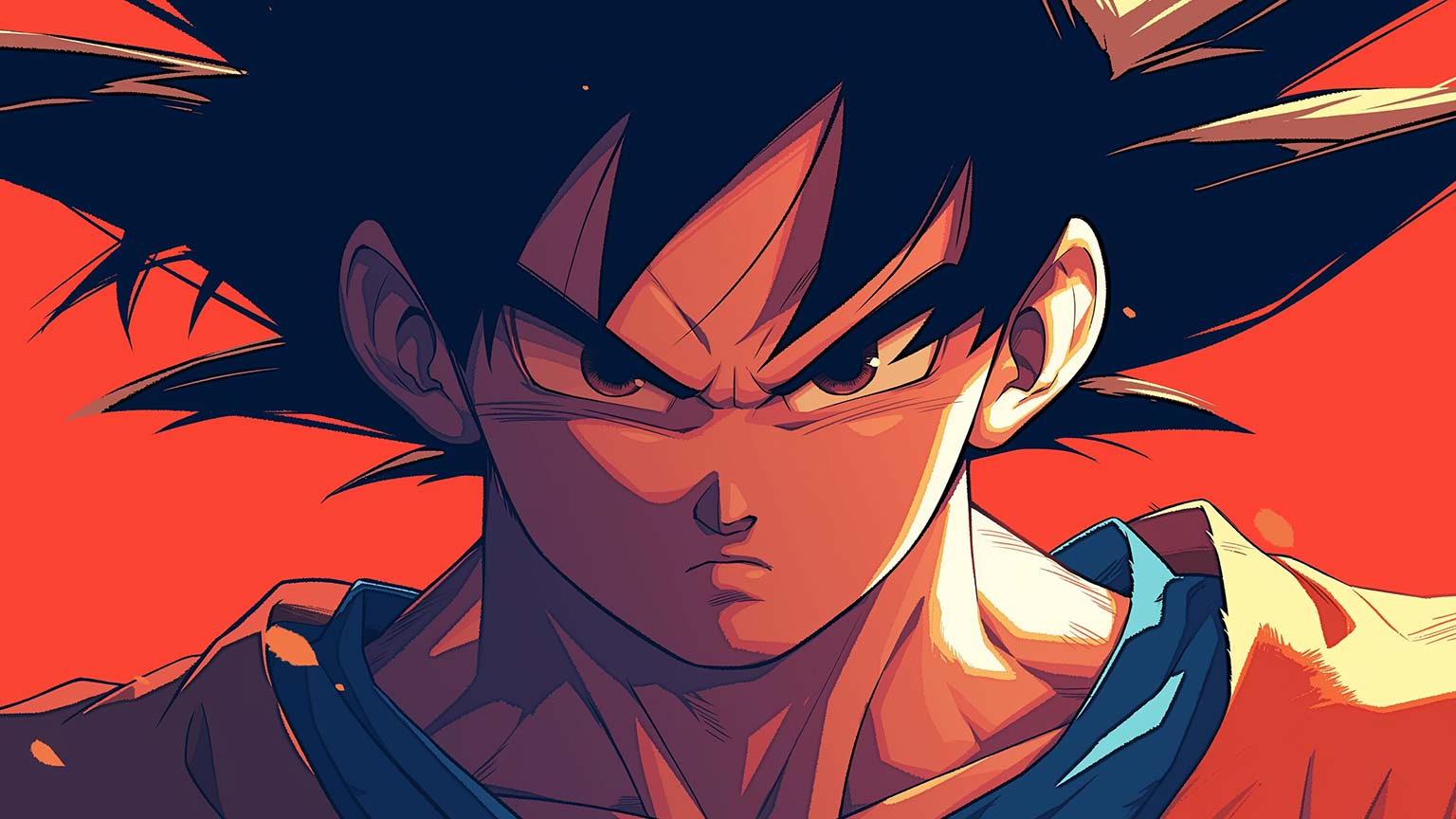 1536x864 Angry Goku Red Dragon Ball Desktop Wallpaper