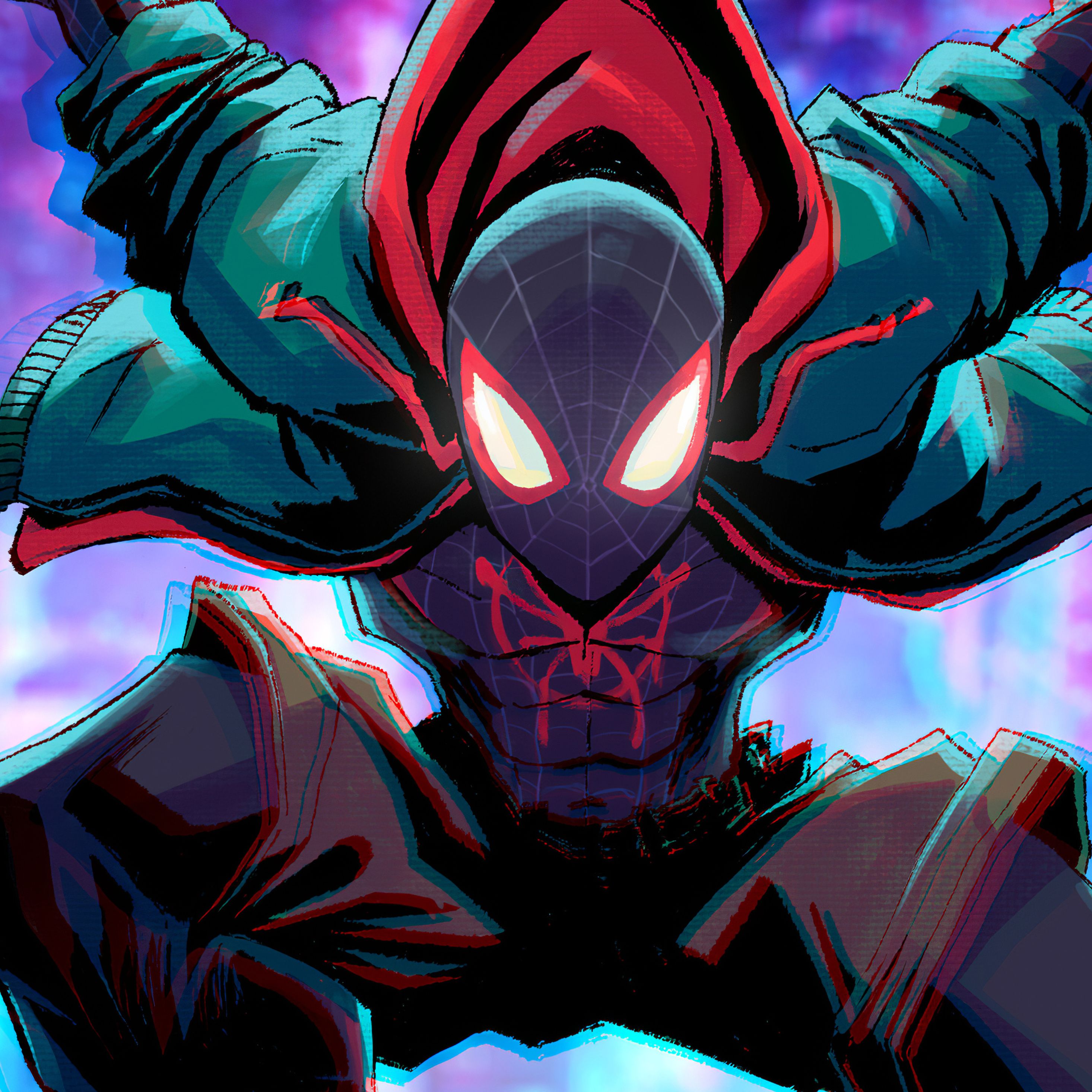 2932x2932 Spider Man Miles Morales Artwork 4k iPad Pro Retina Display , HD 4k Wallpaper, Image, Background, Photos and Picture