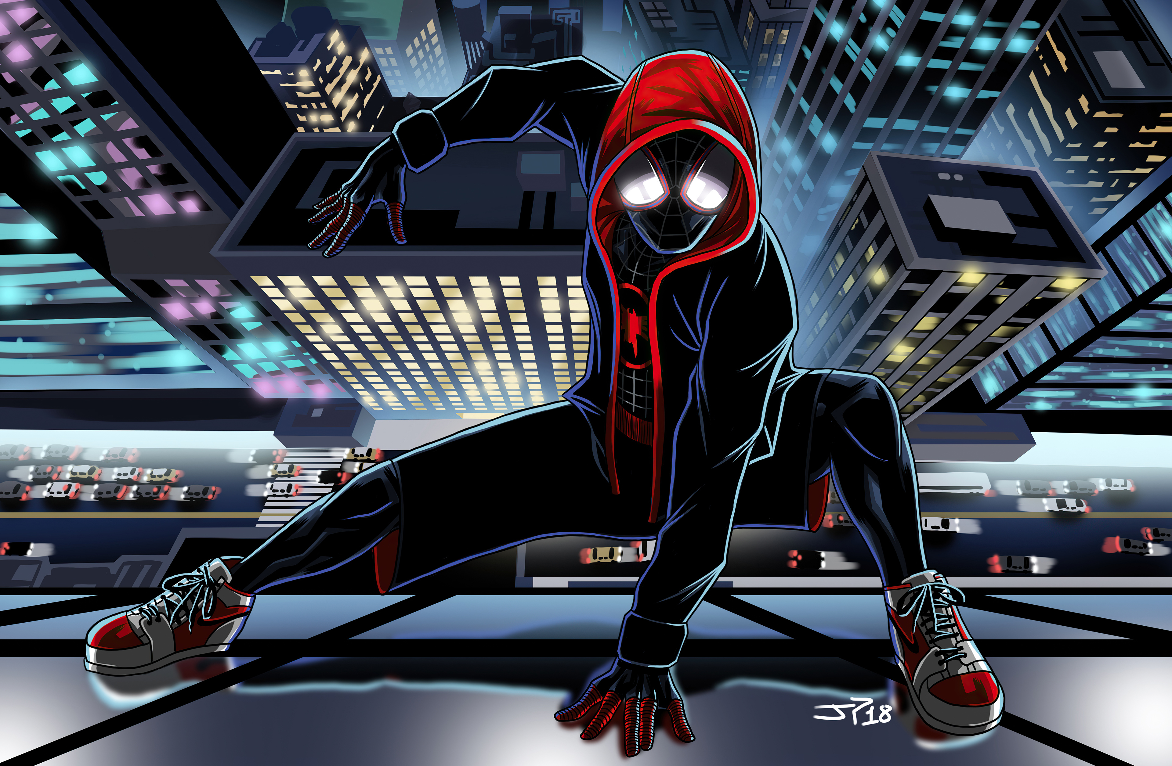 3840x2511 Miles Morales Cartoon Art Wallpaper, HD Superheroes 4K Wallpaper, Image and Background