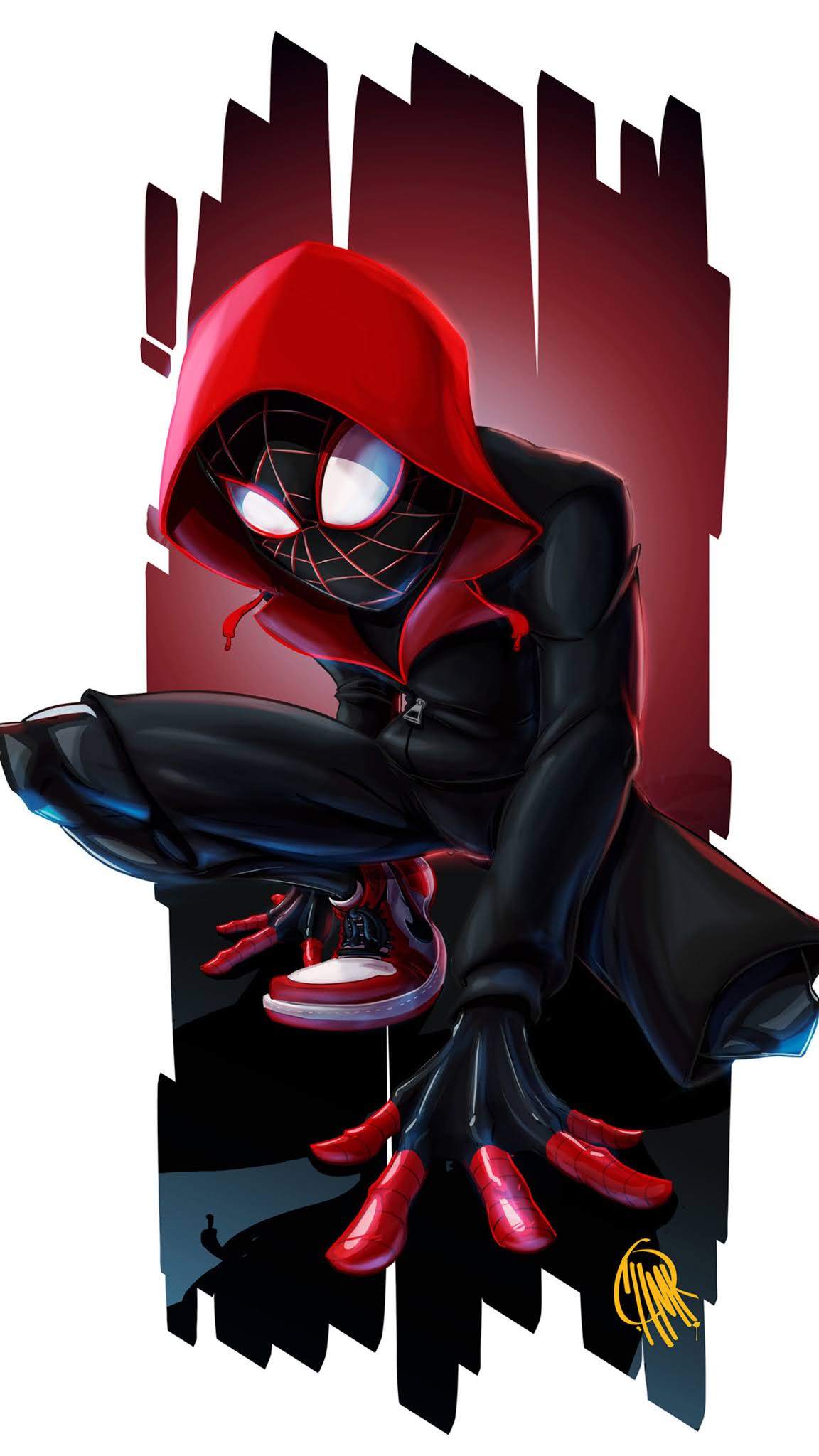 1152x2048 Spiderman Miles Morales Art 4k wallpaper Mobile Walls
