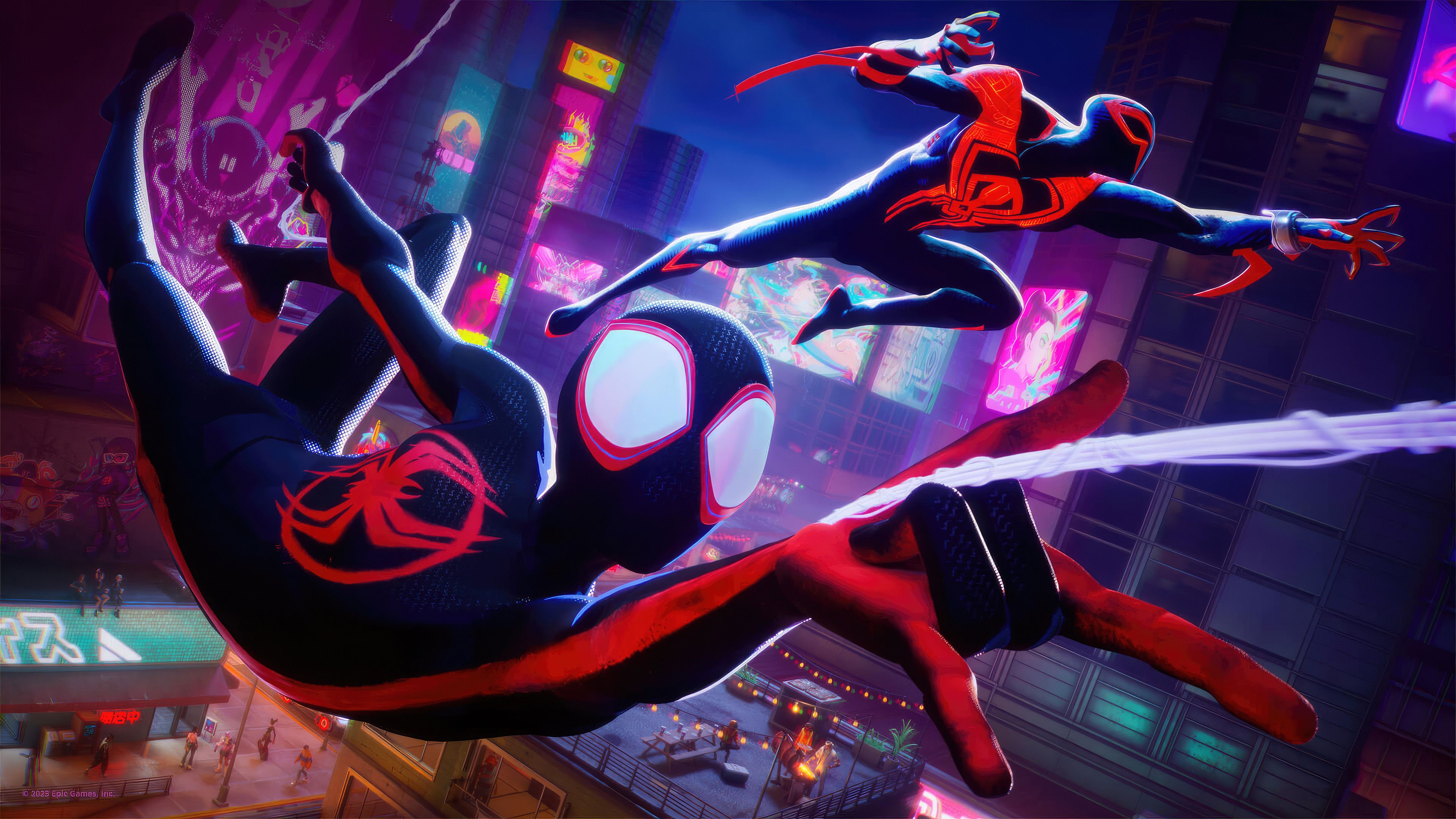 3840x2160 Miles Morales And Spider Man 2099 Unite iPad Pro Retina Display , HD 4k Wallpaper, Image, Background, Photos and Picture