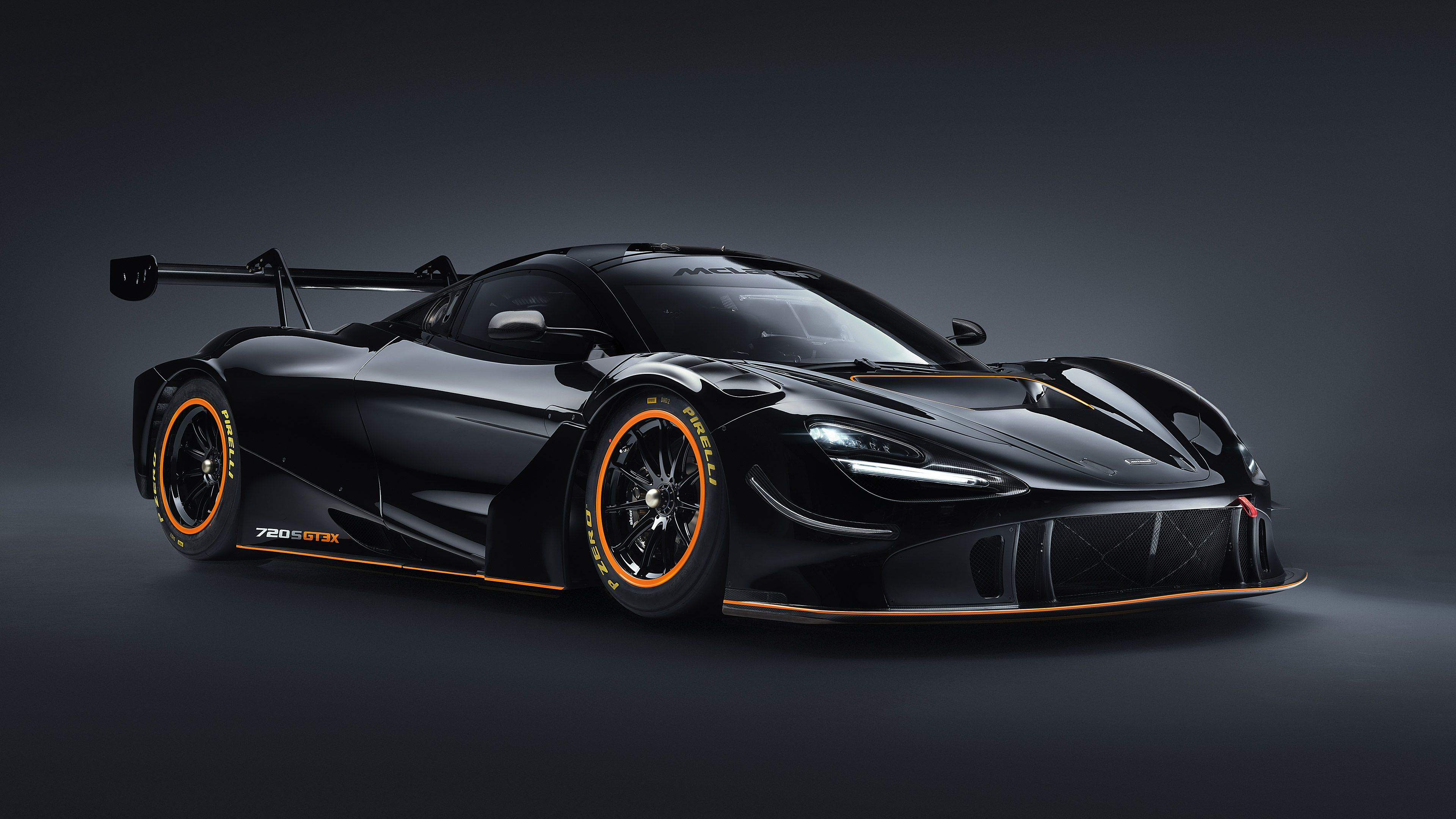 3840x2160 Download Supercar Black Car Car McLaren McLaren 720S Vehicle McLaren 720S GT3 4k Ultra HD Wallpaperx2160