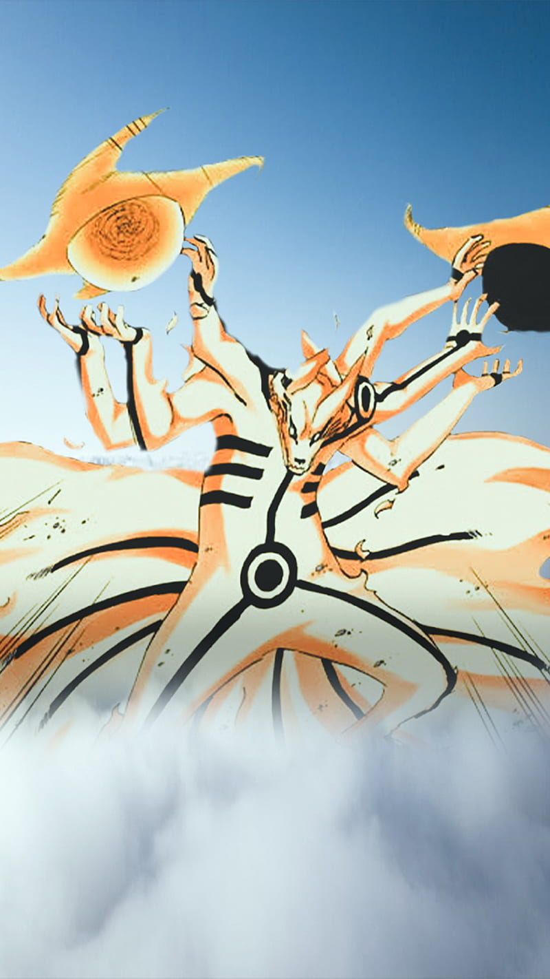 800x1422 Kurama ashura mode, sky, art, HD phone wallpaper