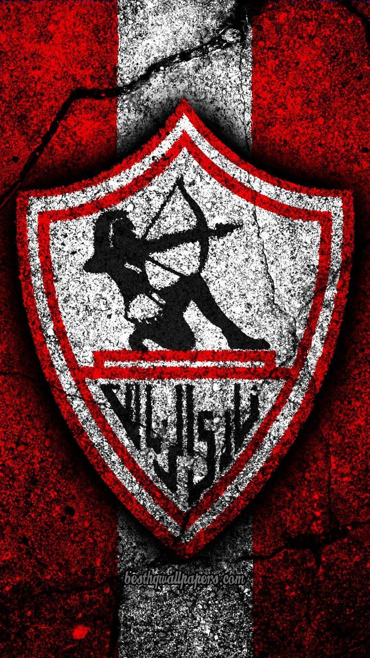 736x1308 Zamalek SC Logo Wallpaper. Football team merchandise ideas, Red and white sports emblem, Villarreal fan