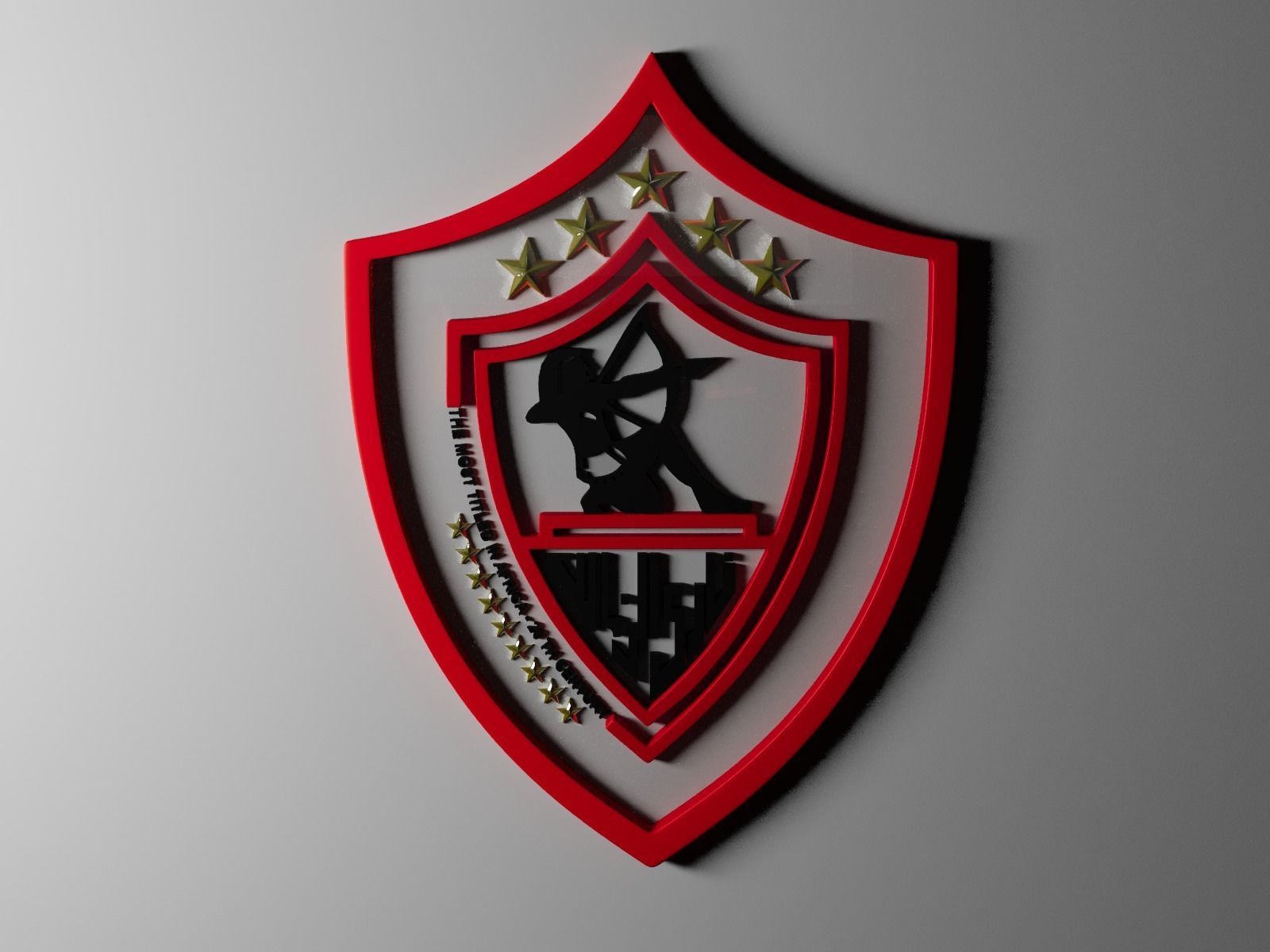 1600x1200 zamalek logo 3D model 3D printable