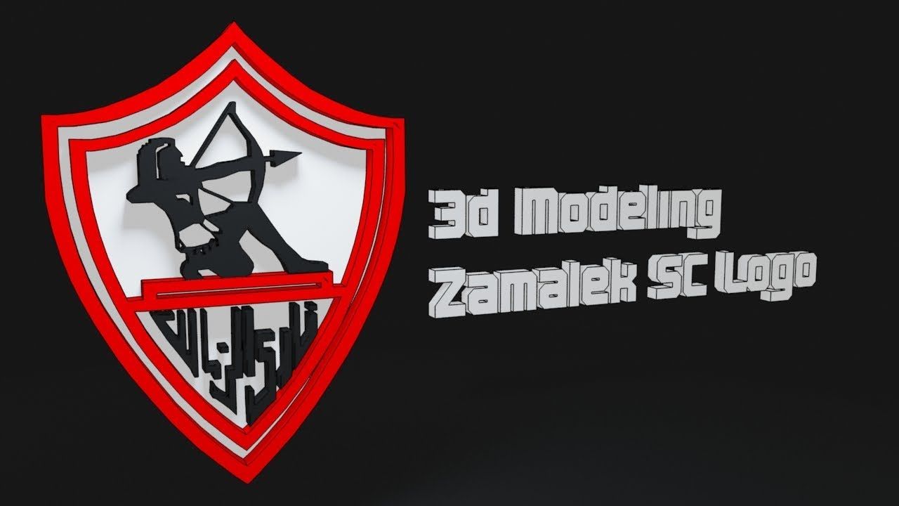 1280x720 3D Modeling Zamalek Soccer Club Logo