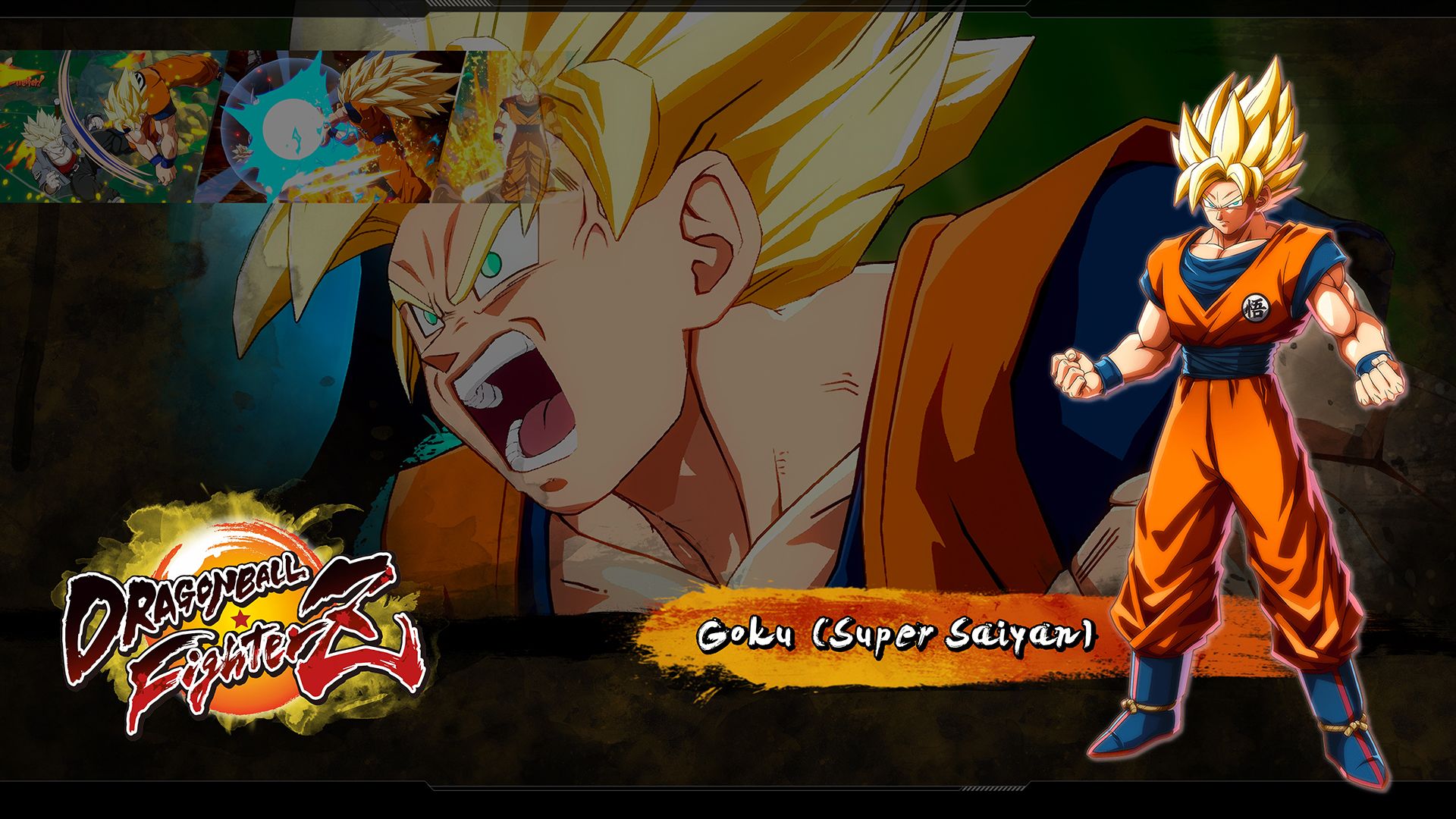 1920x1080 Dragon Ball FighterZ Goku (SS) Wallpaper with Monocle