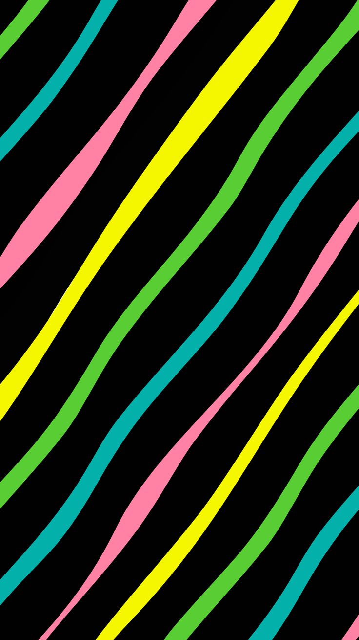 736x1309 Phone wallpaper. 'black background with bright stripes'