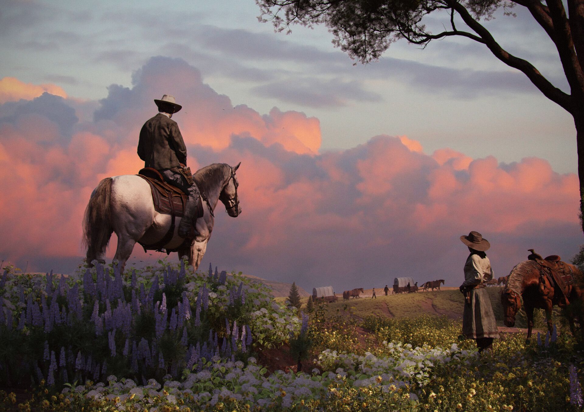 1920x1355 Download Artistic Cowboy HD Wallpaper by Mikael Lugnegårdx1355