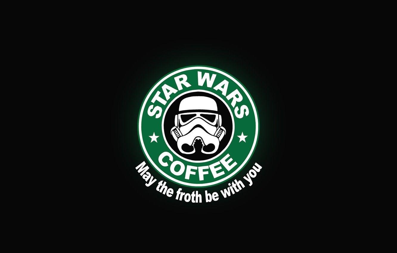 1332x850 Wallpaper logo, coffee, starwars image for desktop, section разное