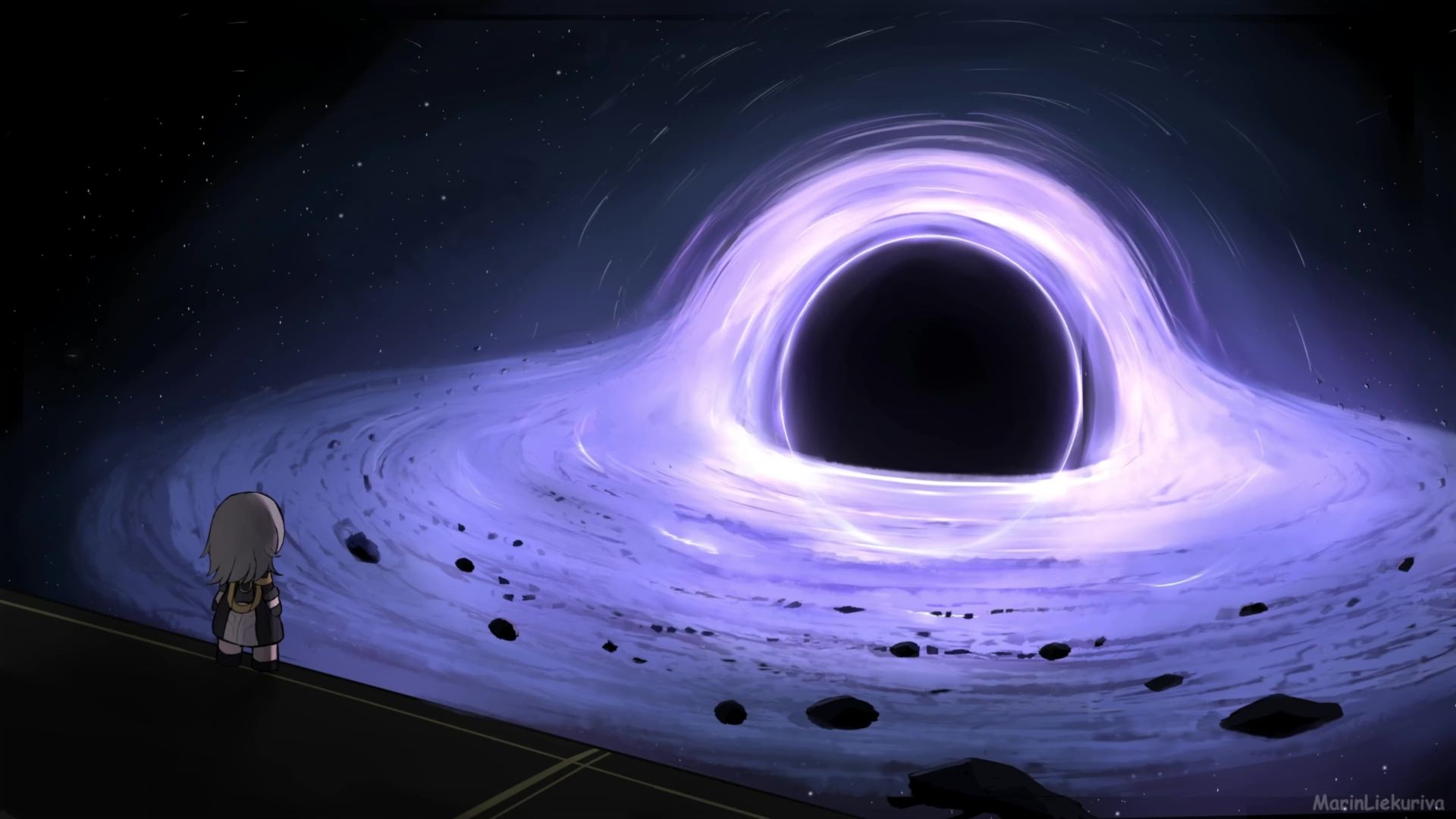 1920x1080 Chibi Stelle Black Hole Honkai Star Rail Live Wallpaper