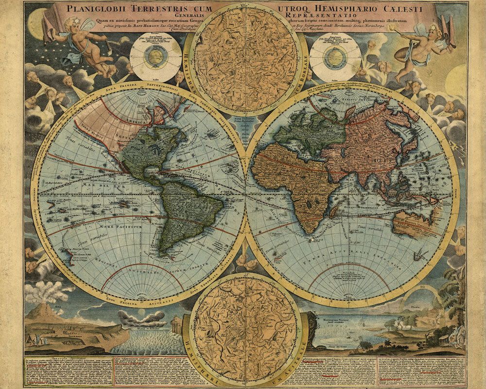1000x800 Vintage Map Medium by Origin Murals : Wallpaper Direct