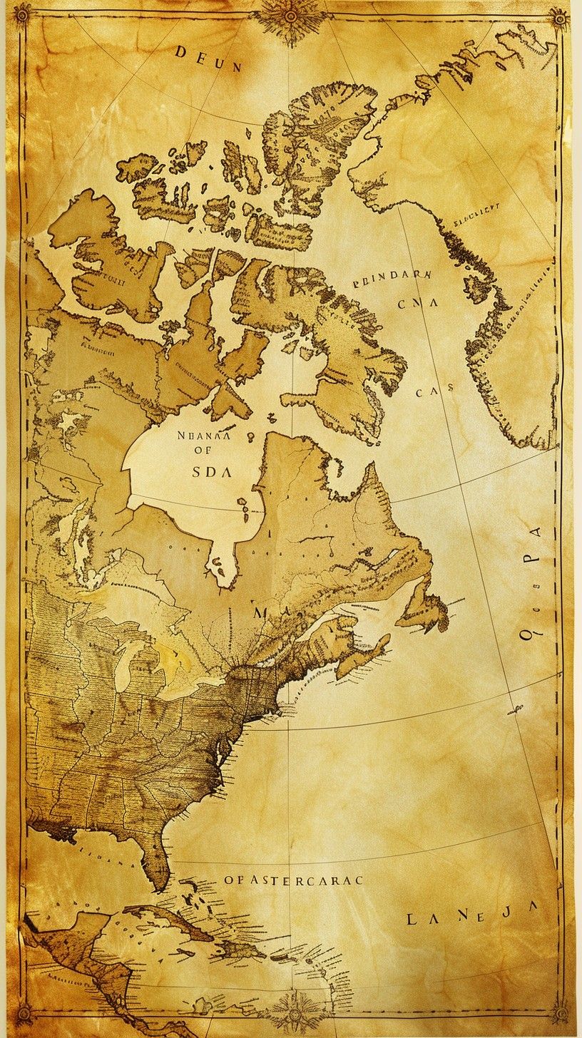 816x1456 Free Vintage Map Display Image, Map, Parchment