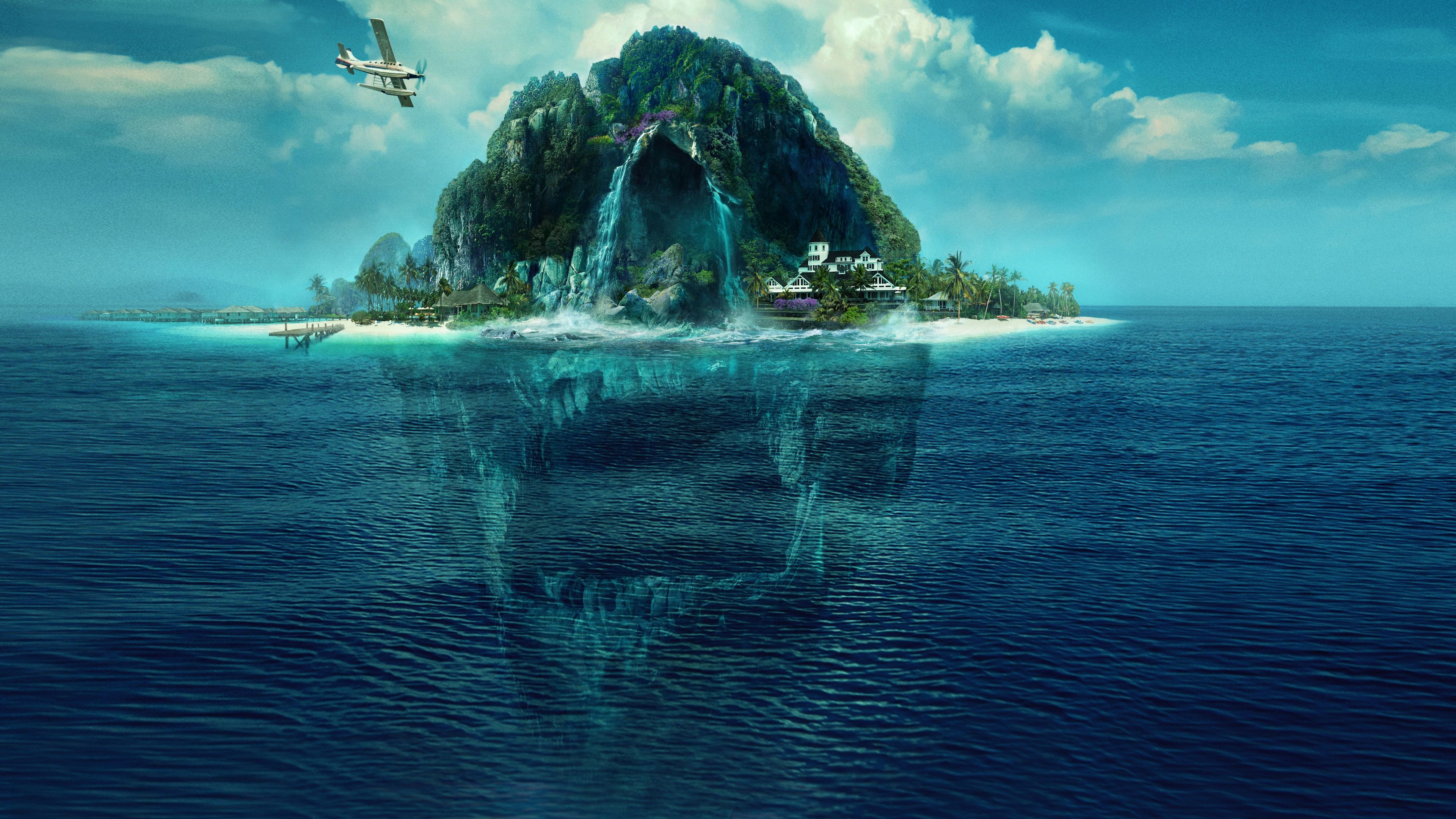 3840x2160 Fantasy Island Wallpaper 4K, Skull, 5K, 8K