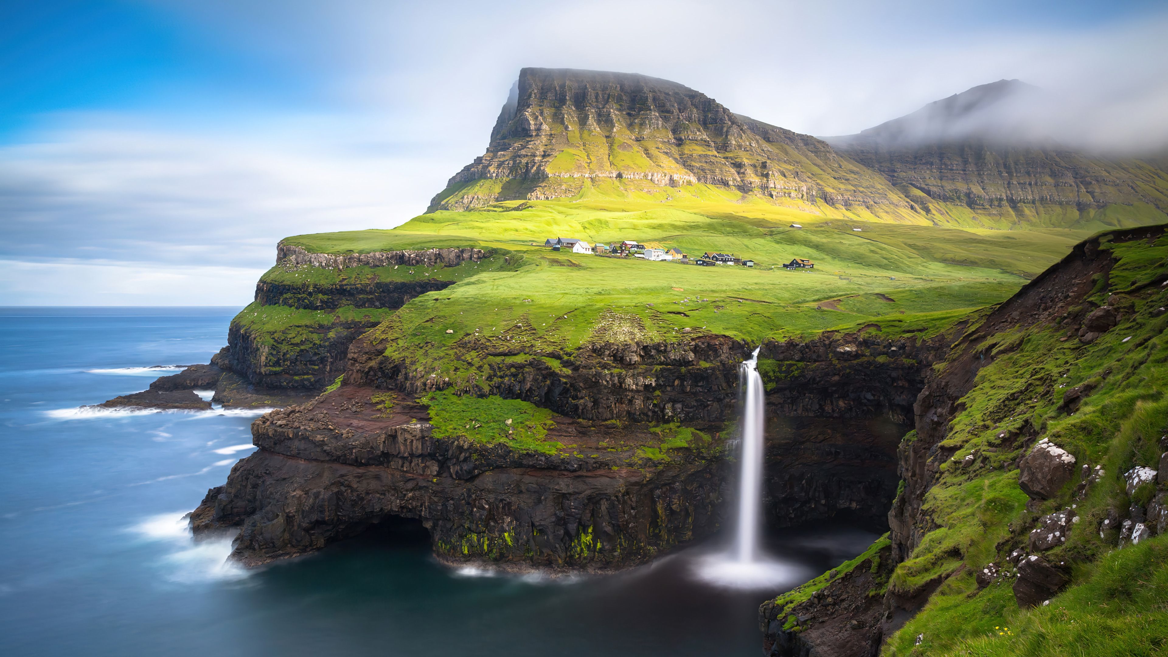 3840x2160 Sea Coast Island Scenery Wallpaper 4K HD PC f