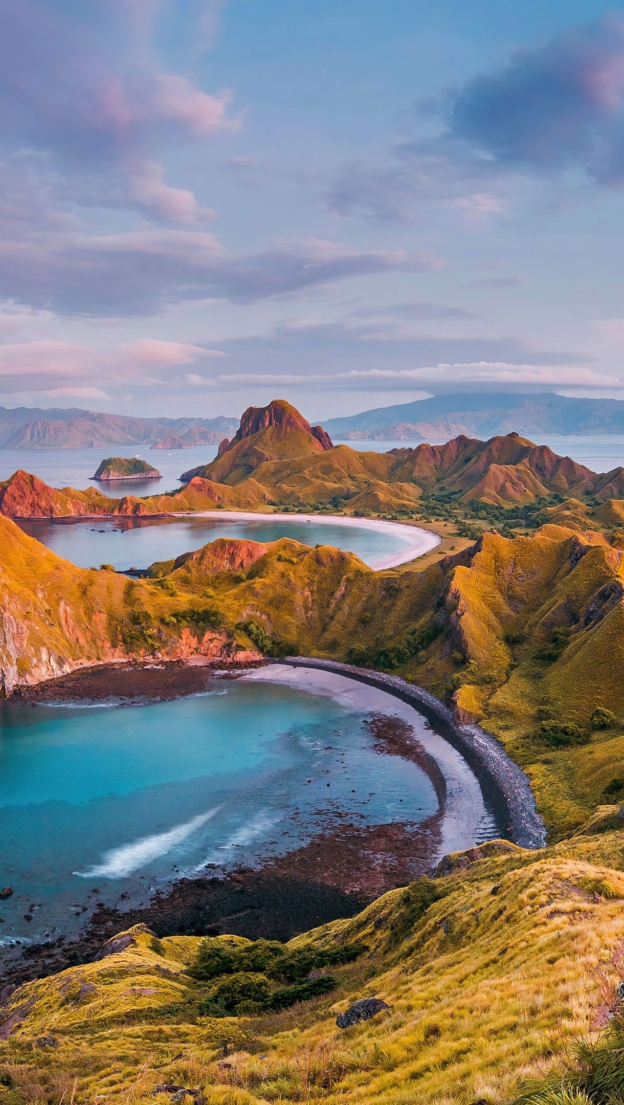 1220x2160 Mountains in island Wallpaper 4K for iPhone and Mobile Phone