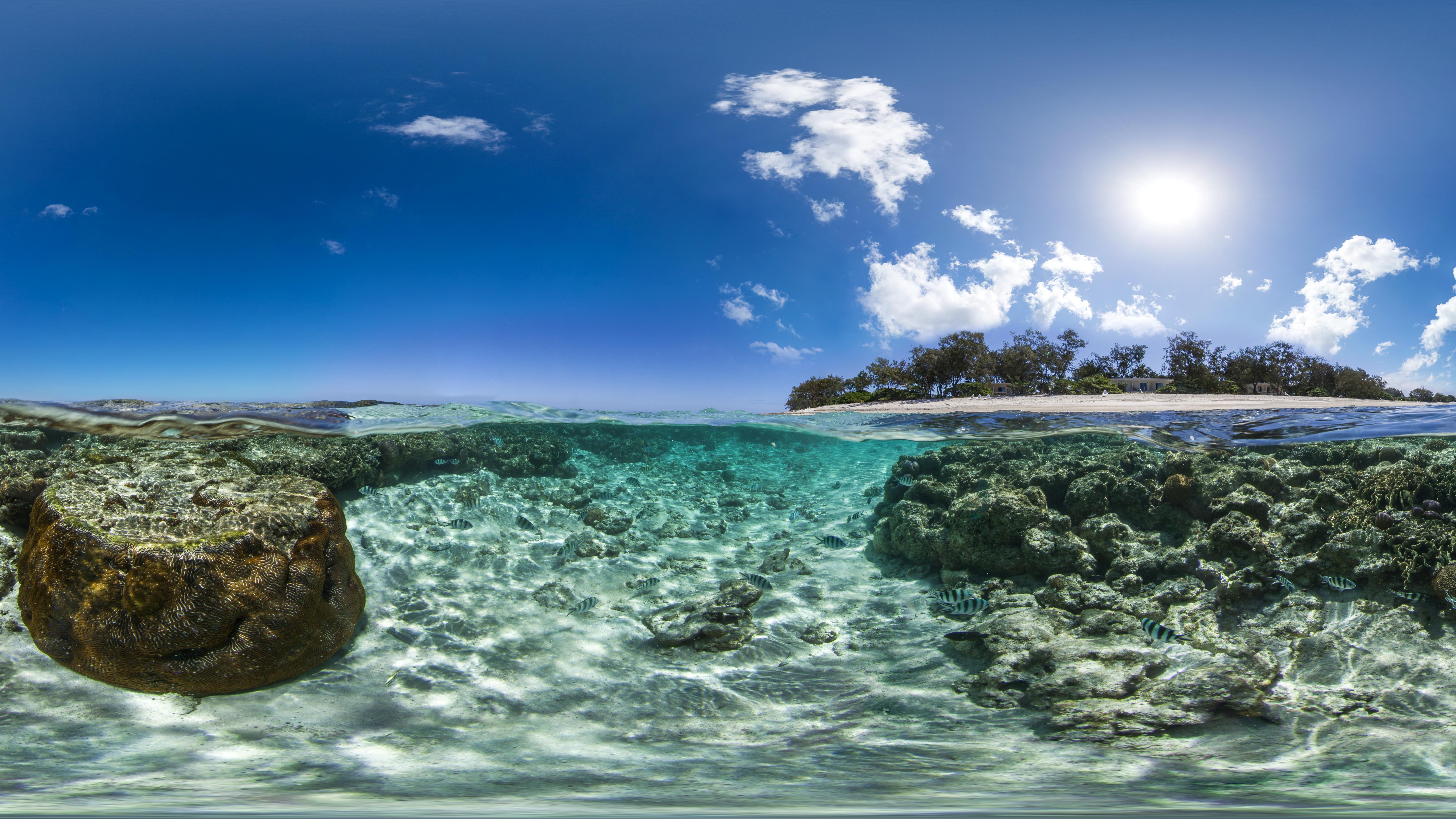 7680x4320 Desktop wallpaper: Australia, Great Barrier Reef, Earth, Underwater, Island, Ocean 4K free download for PC. 943474