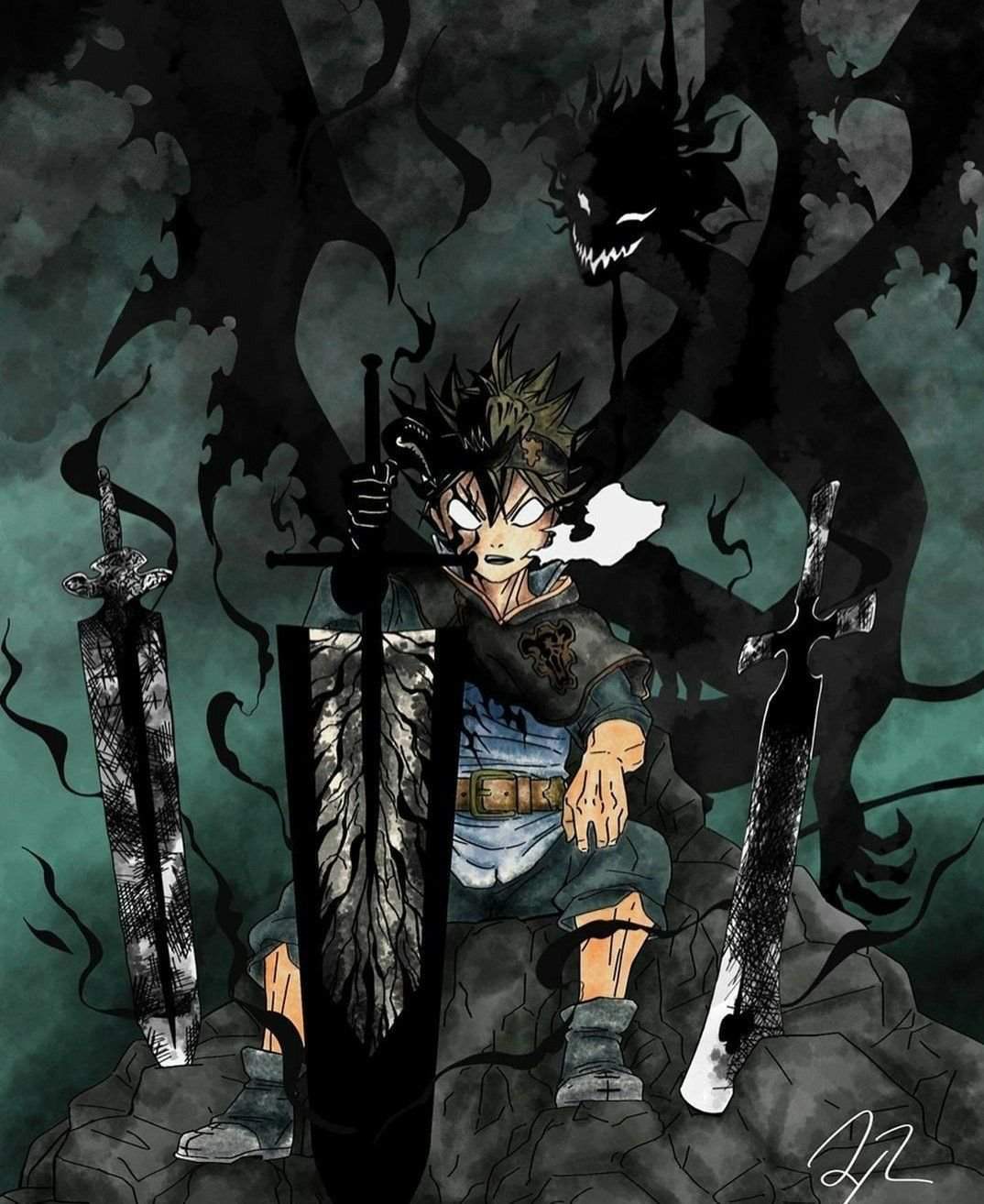 1074x1314 Black Clover 4k Mobile Wallpaper
