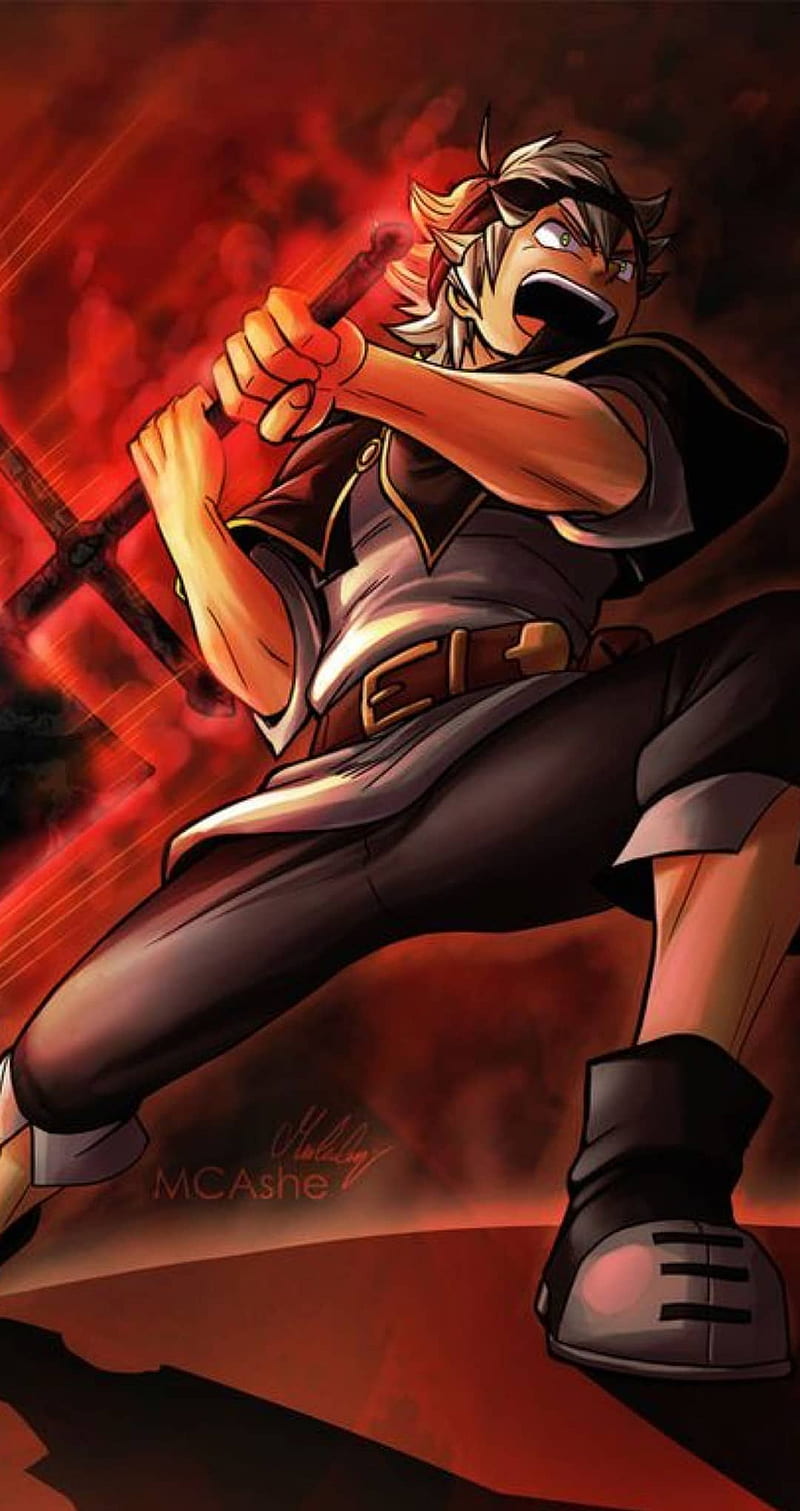 800x1511 Asta, black, black clover, clover, demon, HD phone wallpaper