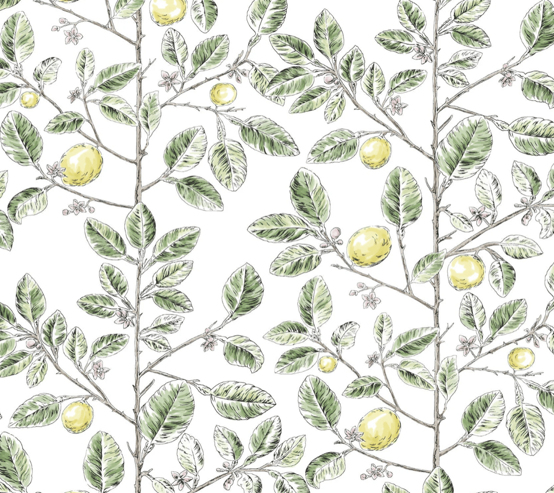 1078x960 Limoncello Toile Wallpaper