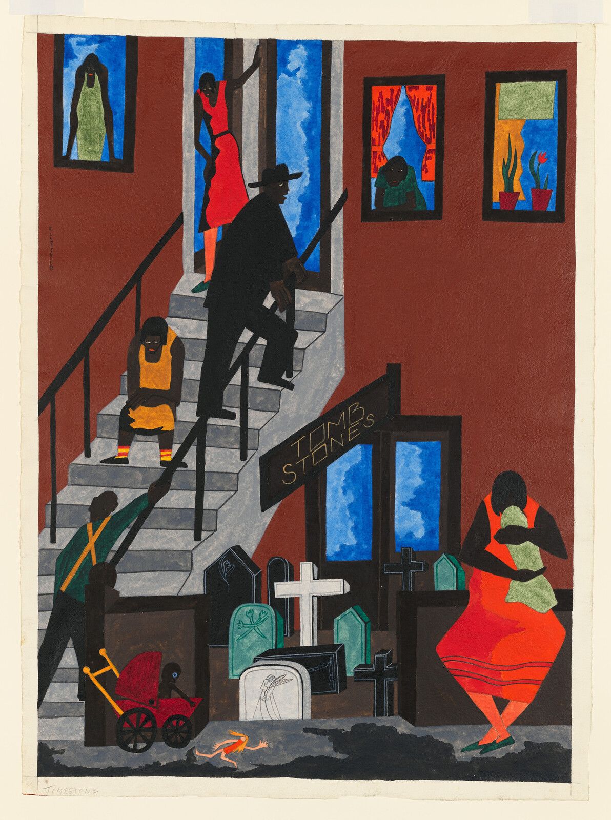 1192x1600 Jacob Lawrence. Tombstones. Whitney Museum of American Art