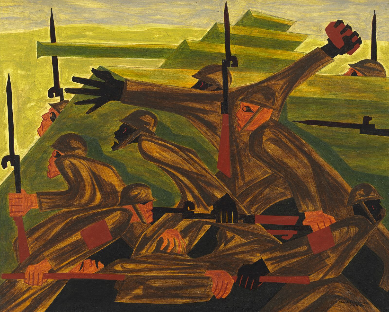1600x1284 Jacob Lawrence. War Series: Beachhead. Whitney Museum of American Art