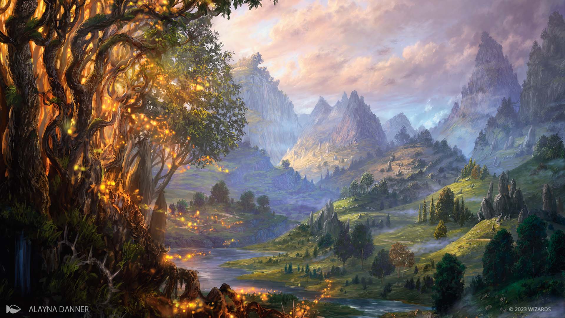 1920x1080 A Deep Dive on Eldraine's Papercraft Basic Lands Magic Art
