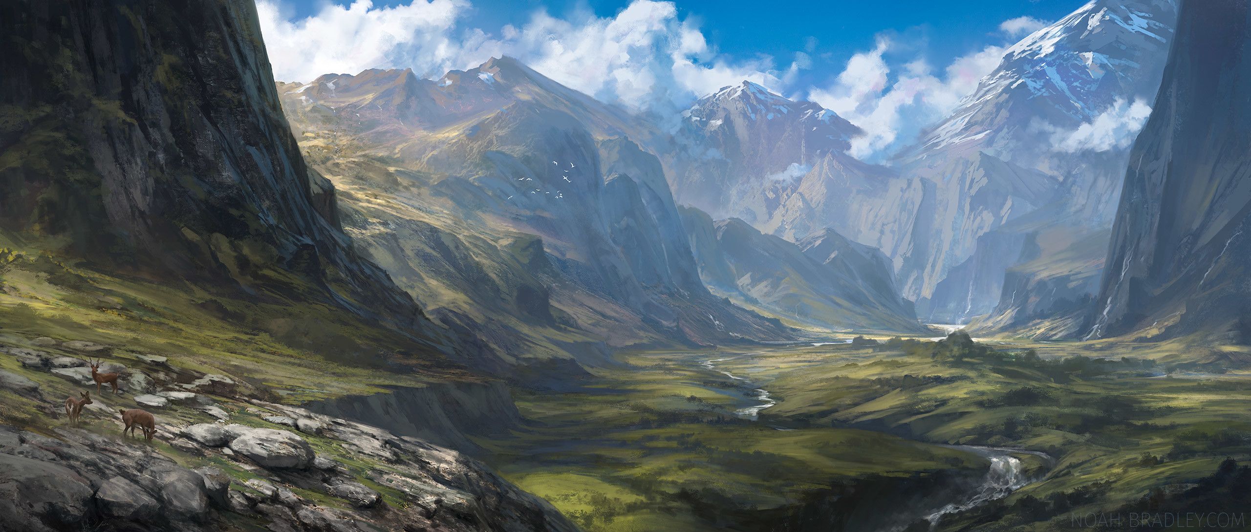 2560x1089 MTG Land Wallpaper