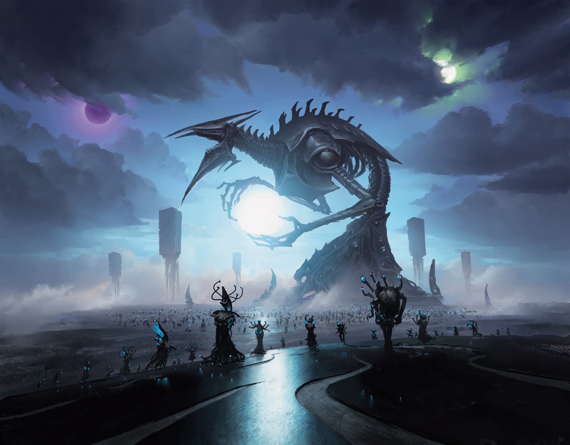1920x1500 All MTG basic lands and variations in Phyrexia: All Will Be One