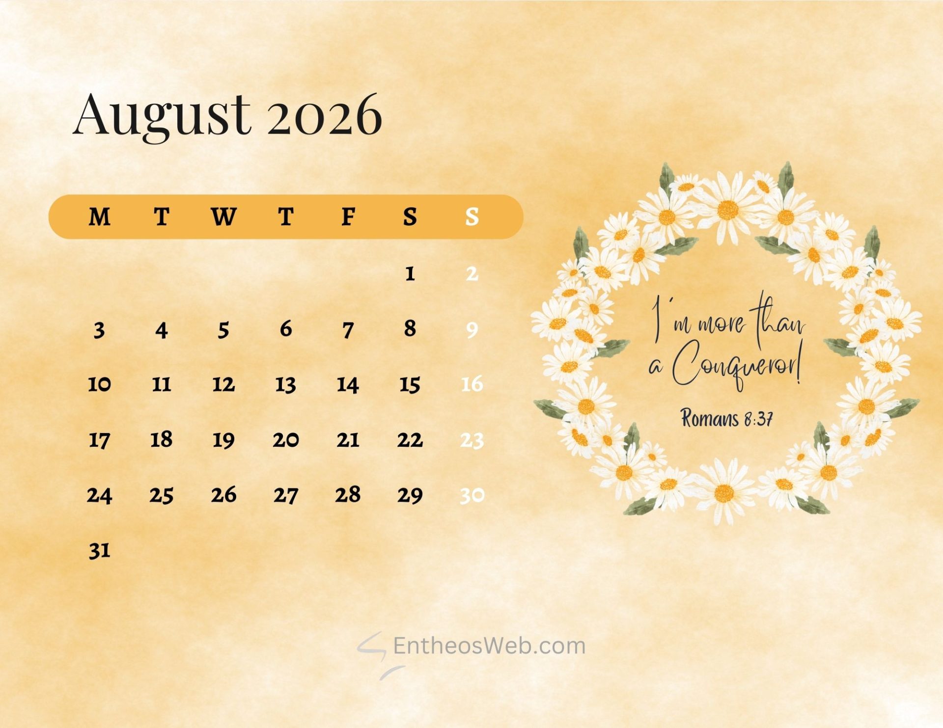 1920x1483 August 2026 Calendar Printables
